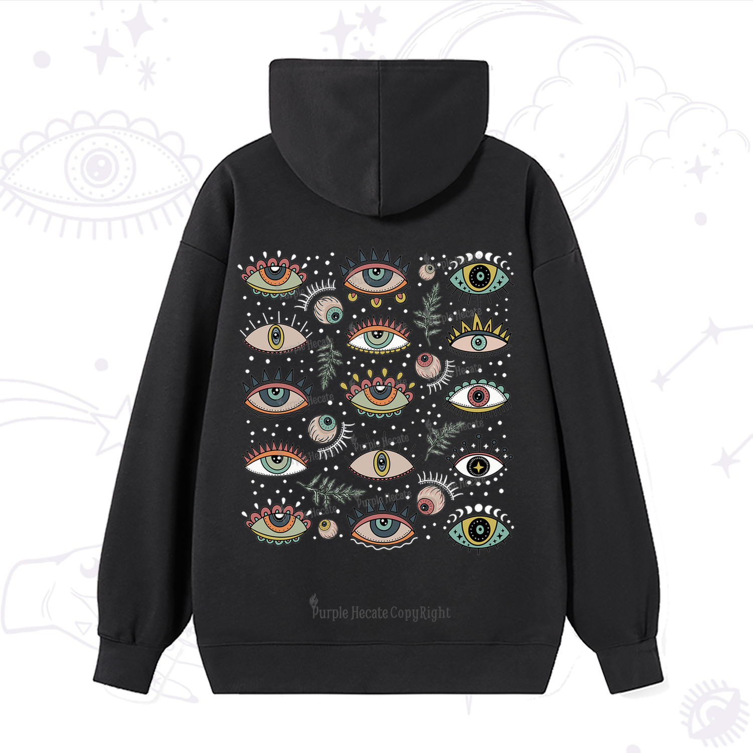 Purplehecate Evil Eye Array Hoodie