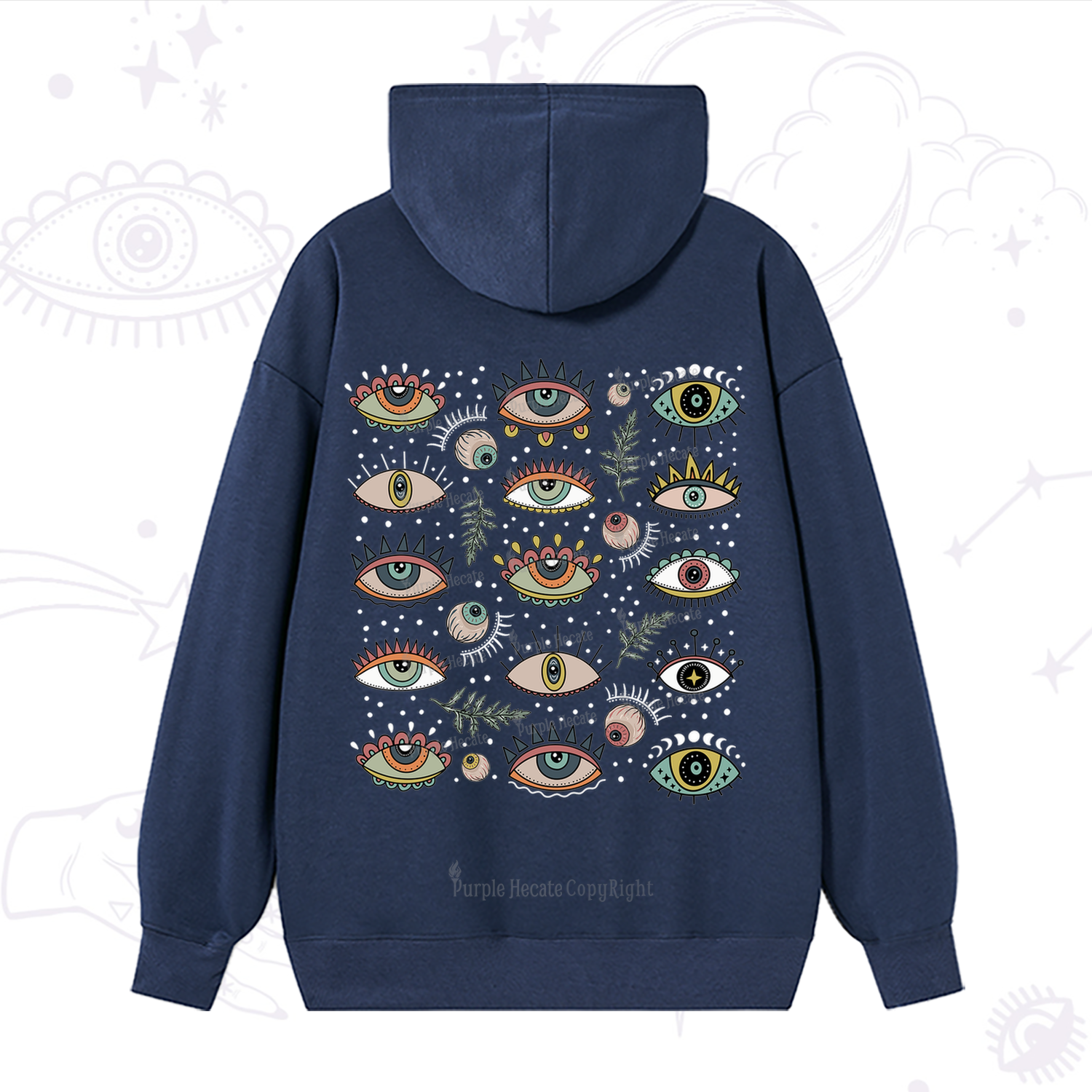 Purplehecate Evil Eye Array Hoodie