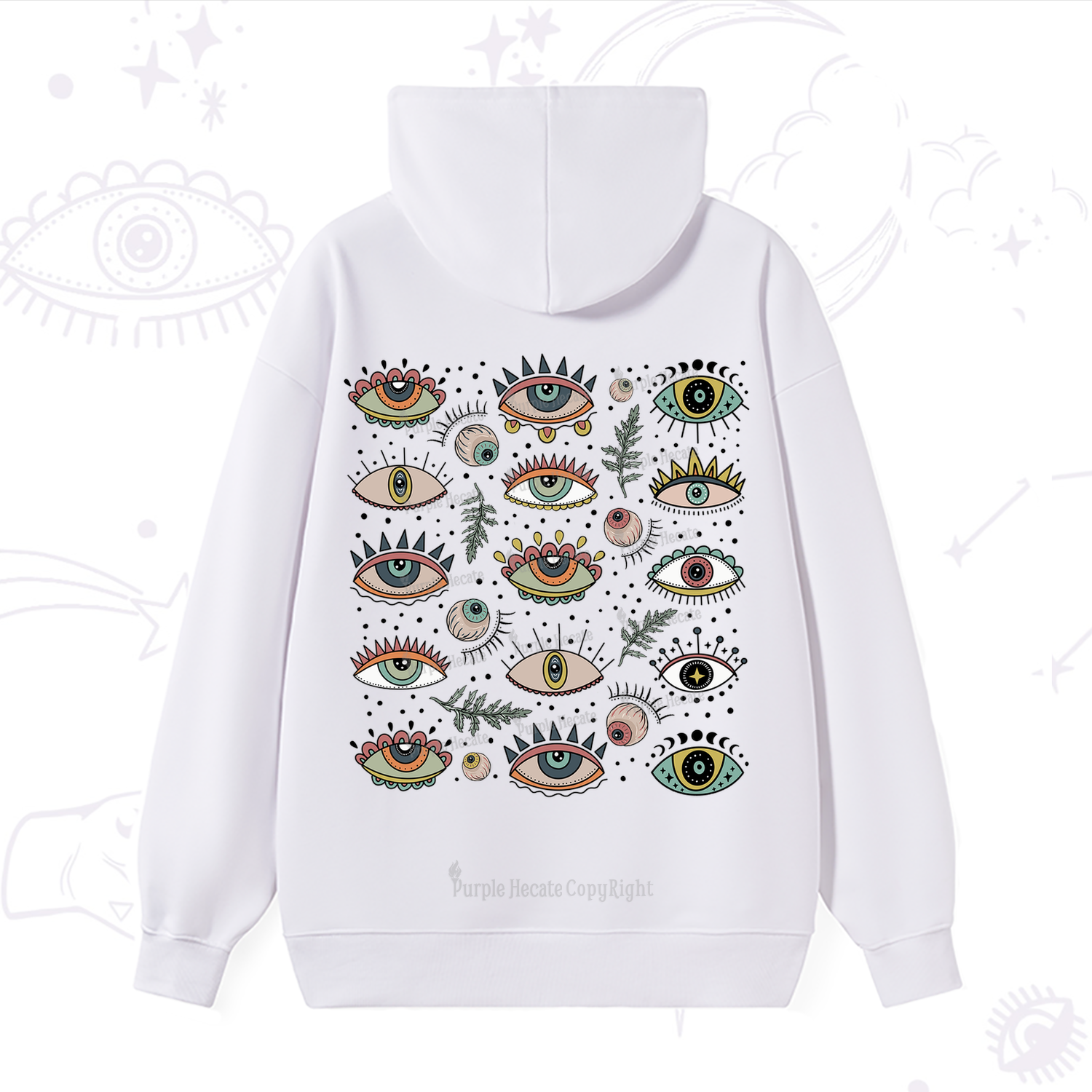 Purplehecate Evil Eye Array Hoodie