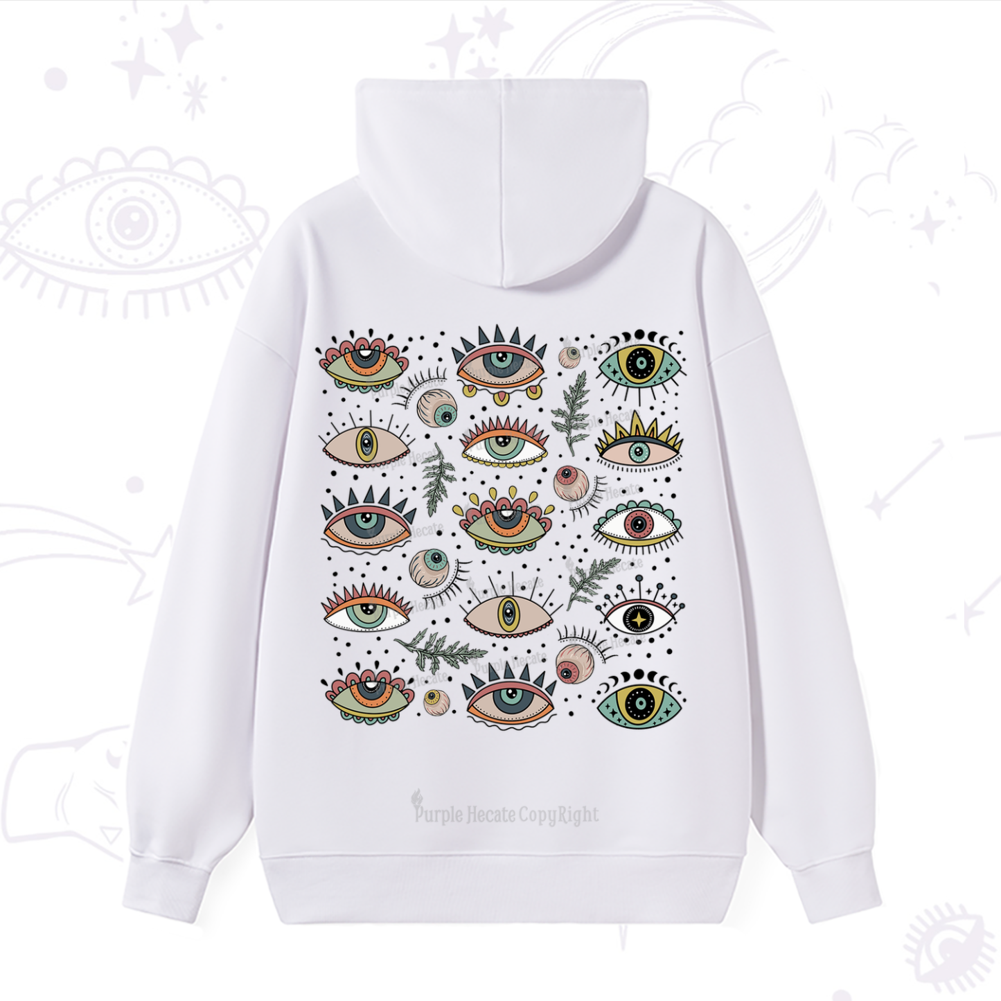 Purplehecate Evil Eye Array Hoodie