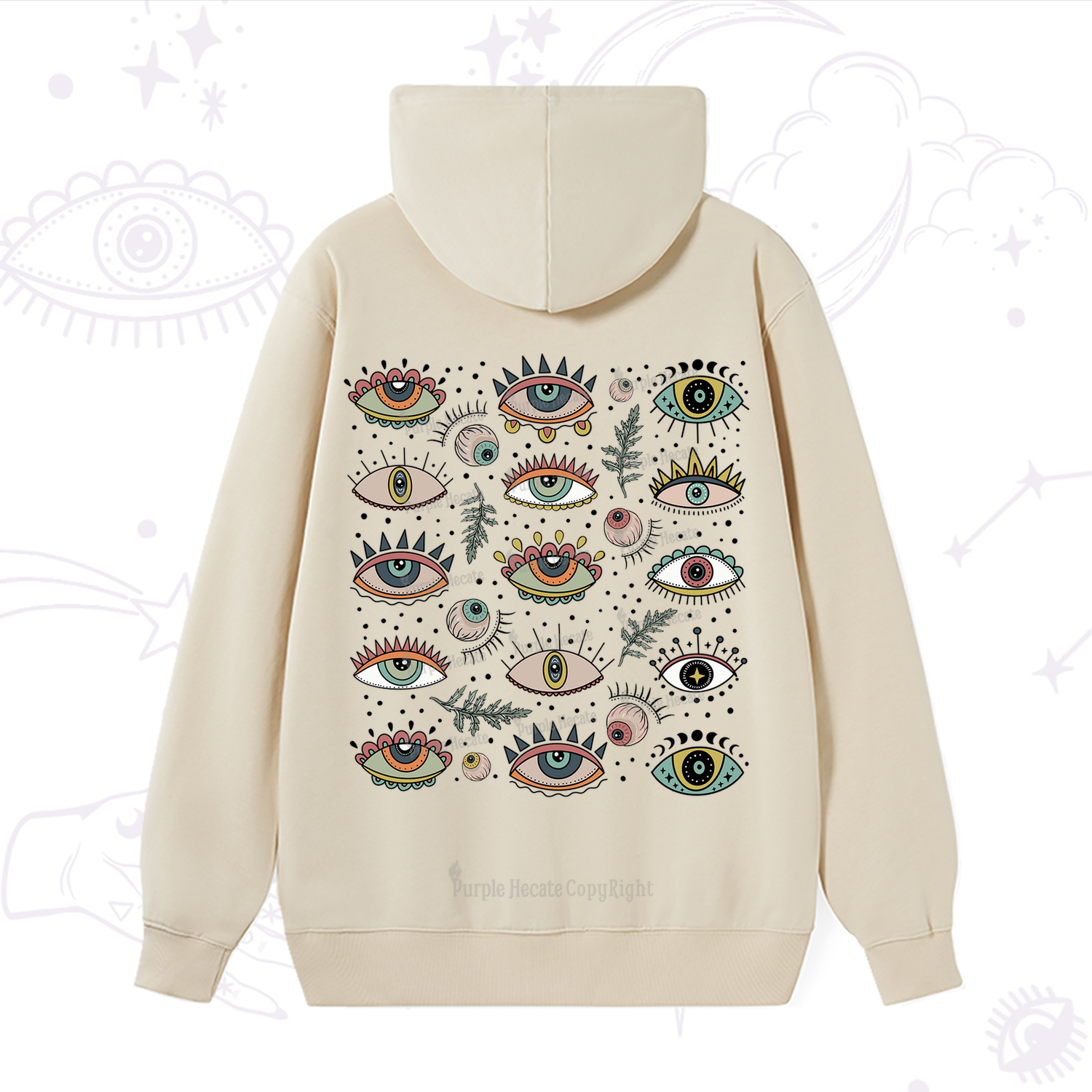 Purplehecate Evil Eye Array Hoodie