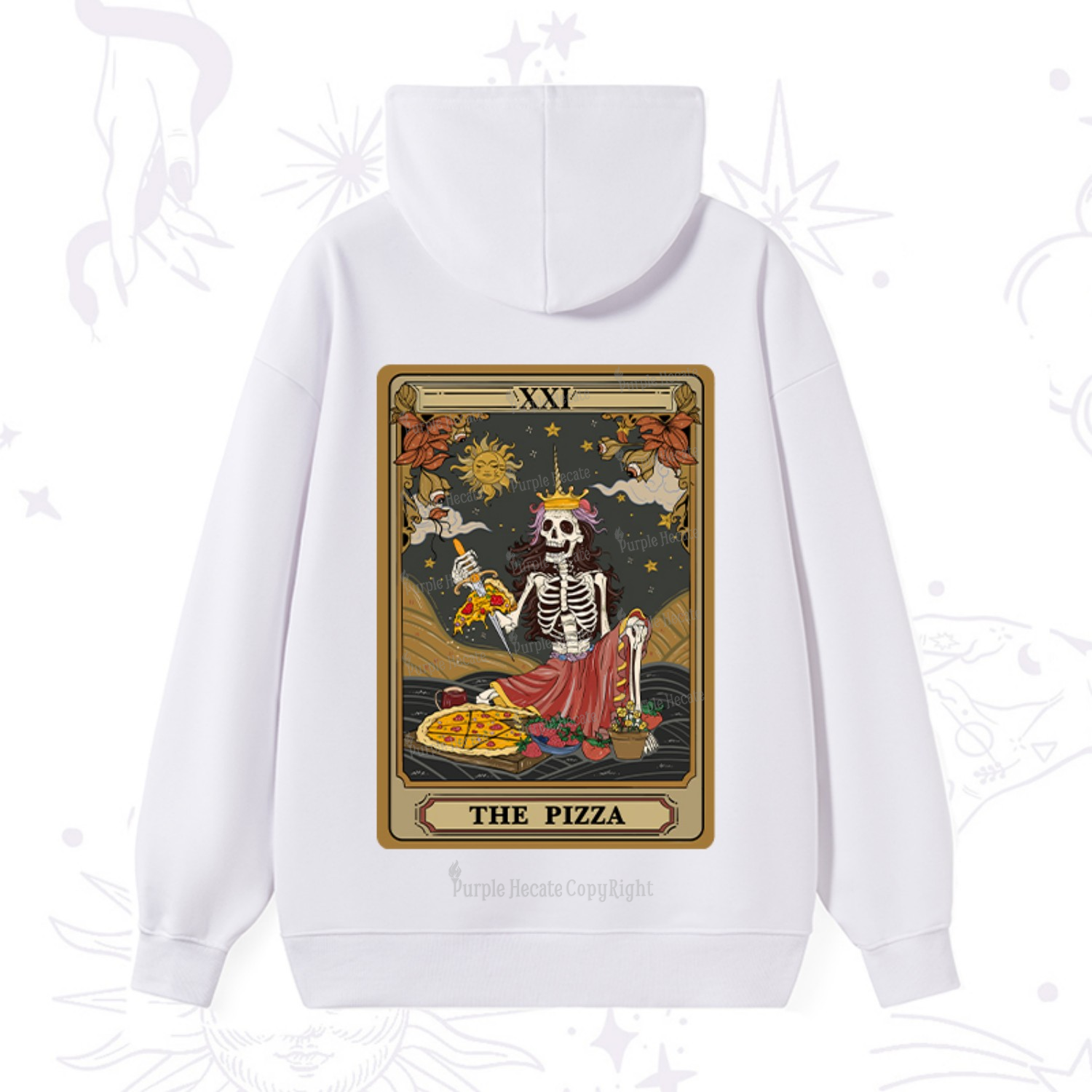 Purplehecate The Pizza Tarot Card Hoodie