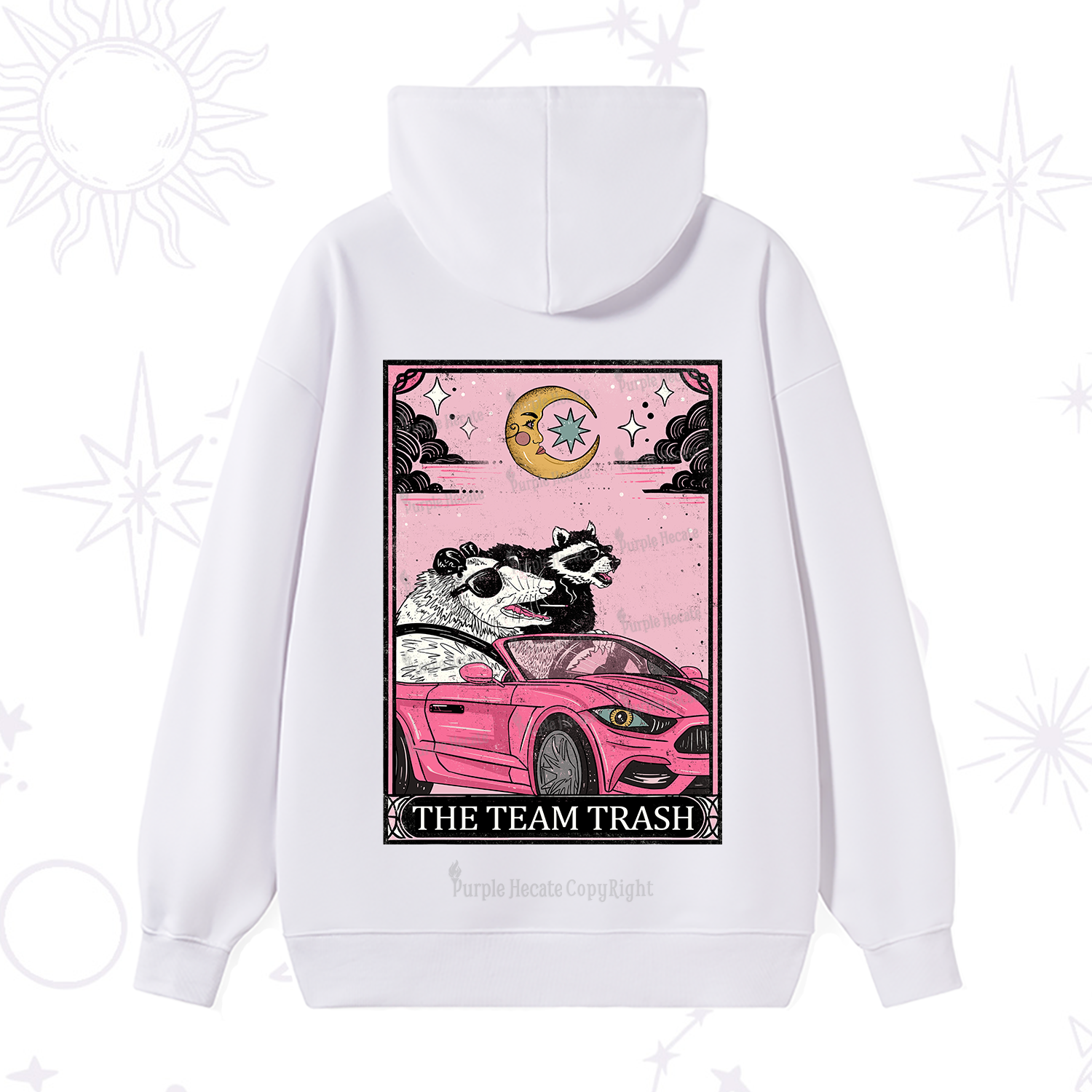 Purplehecate The Team Trash Tarot Card Hoodie