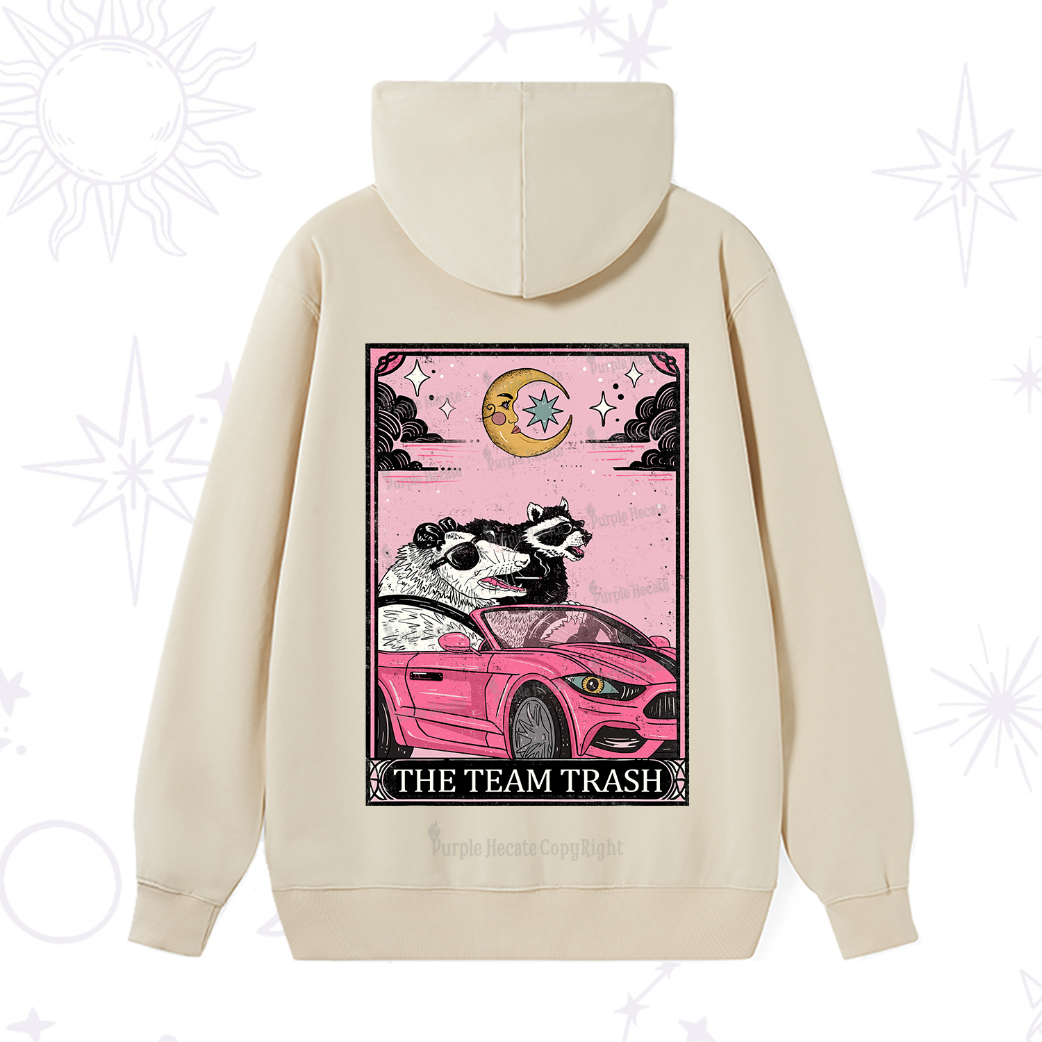 Purplehecate The Team Trash Tarot Card Hoodie