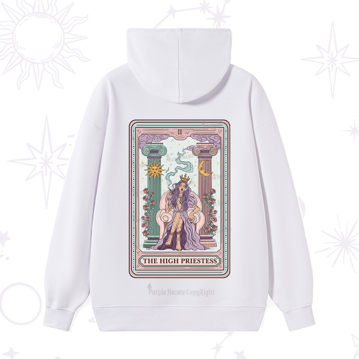 Purplehecate The High Priestess Tarot Card Hoodie