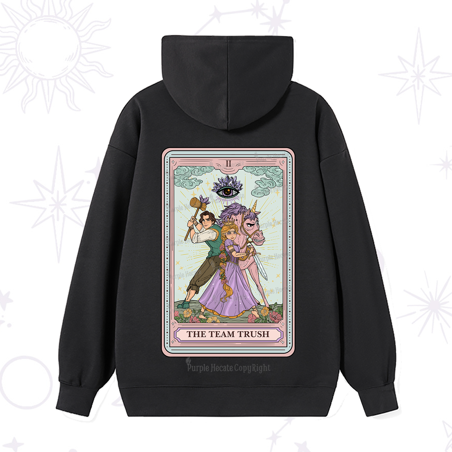 Purplehecate The Team Trush Tarot Card Hoodie