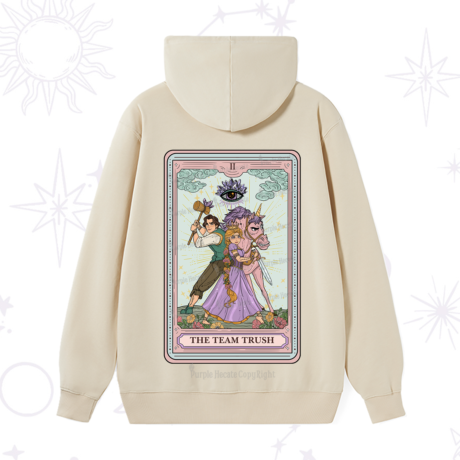 Purplehecate The Team Trush Tarot Card Hoodie
