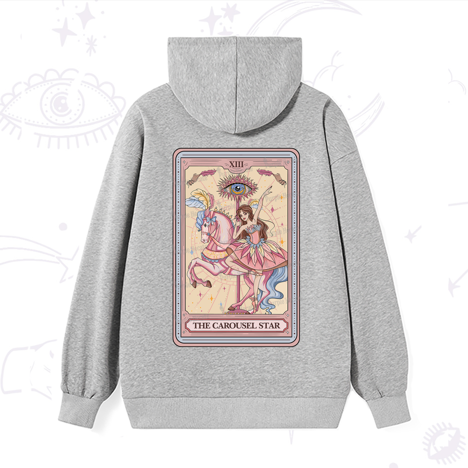 Purplehecate The Carousel Star Tarot Card Hoodie
