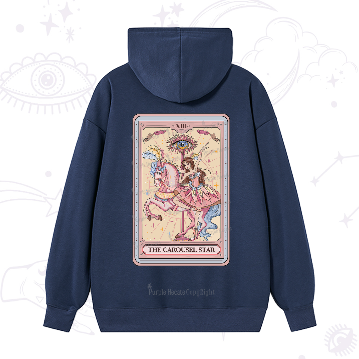 Purplehecate The Carousel Star Tarot Card Hoodie