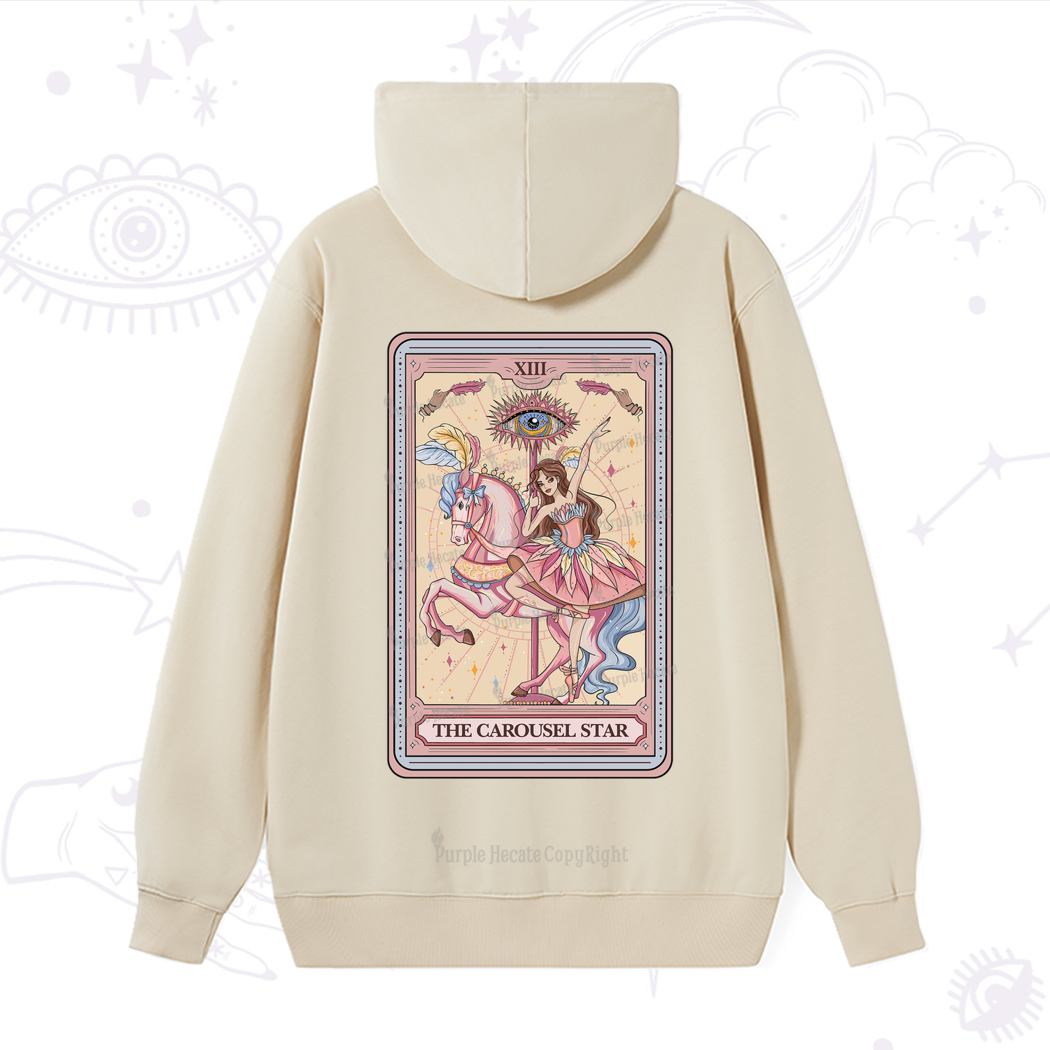 Purplehecate The Carousel Star Tarot Card Hoodie
