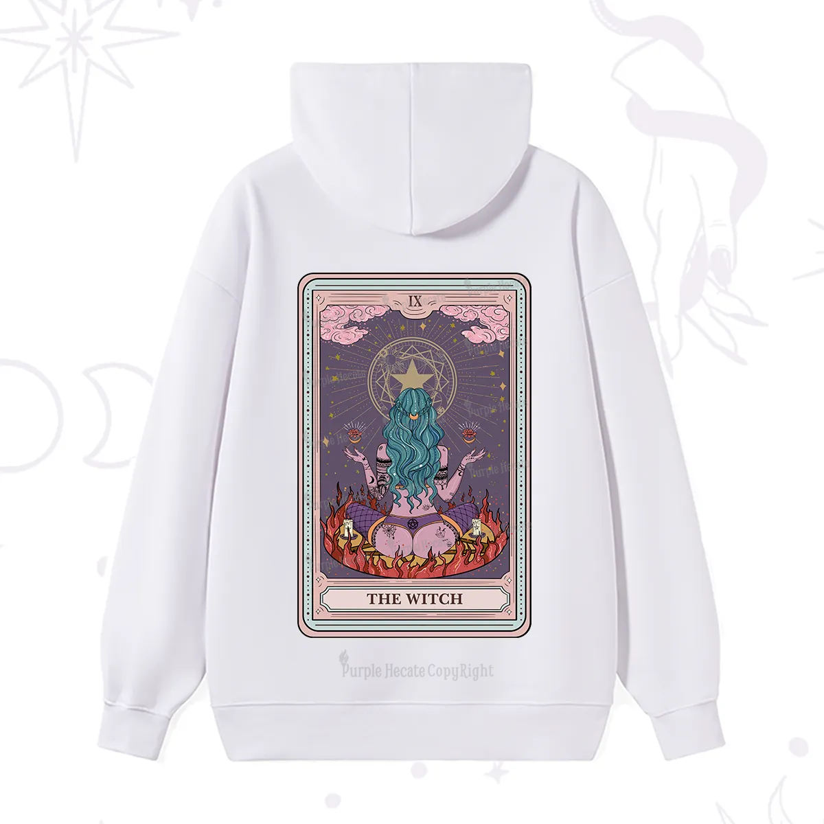 Purplehecate The Witch Tarot Card Hoodie