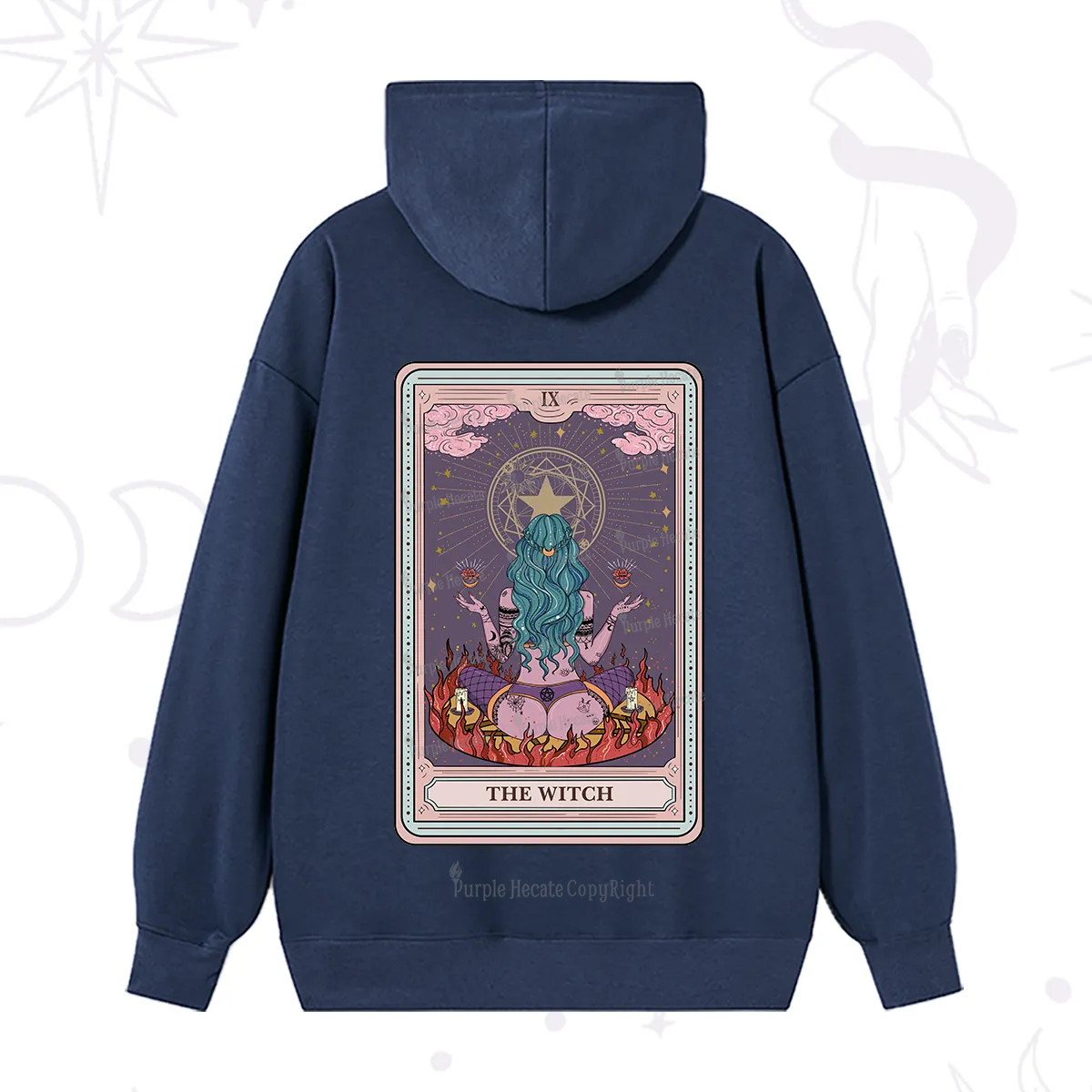 Purplehecate The Witch Tarot Card Hoodie