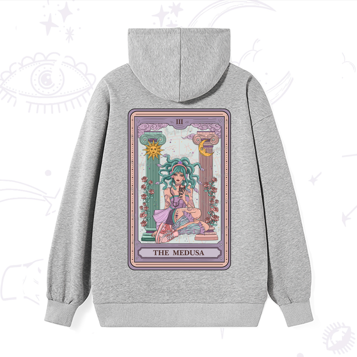 Purplehecate The Fashionable Medusa Tarot Card Hoodie