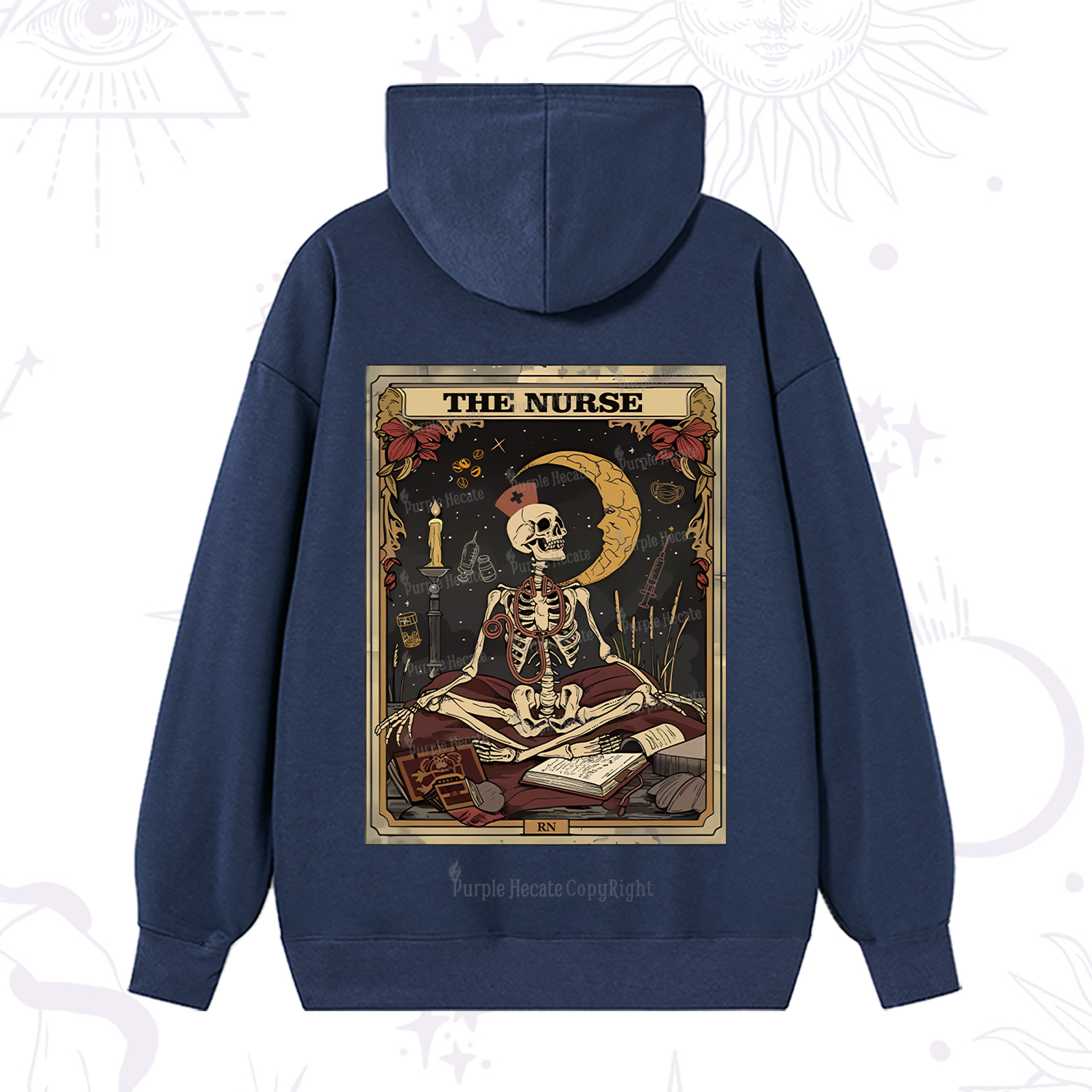 Purplehecate The Nurse Tarot Card Hoodie