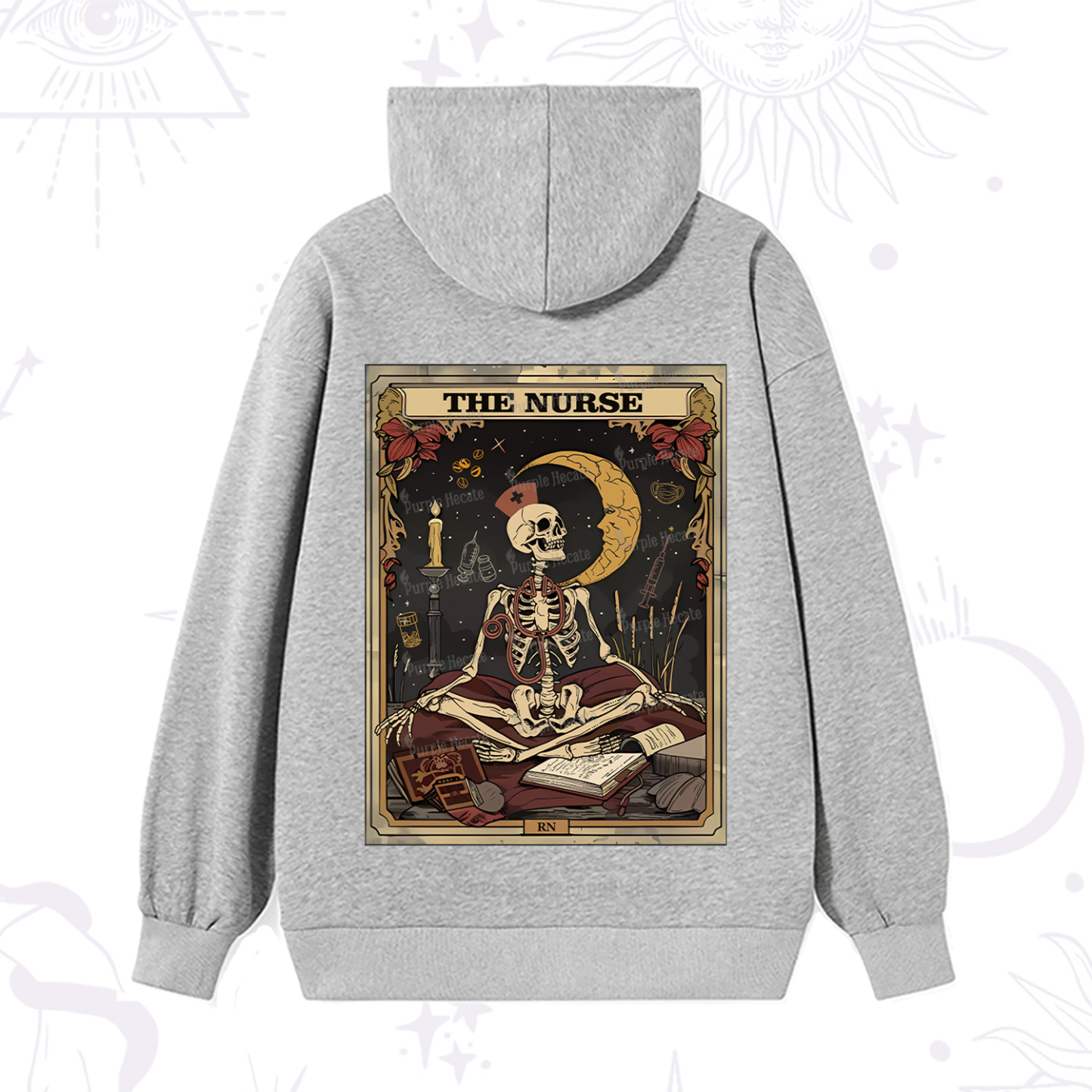 Purplehecate The Nurse Tarot Card Hoodie