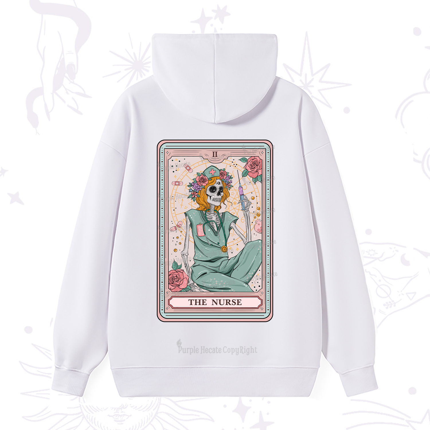 Purplehecate The Nurse Tarot Card Hoodie