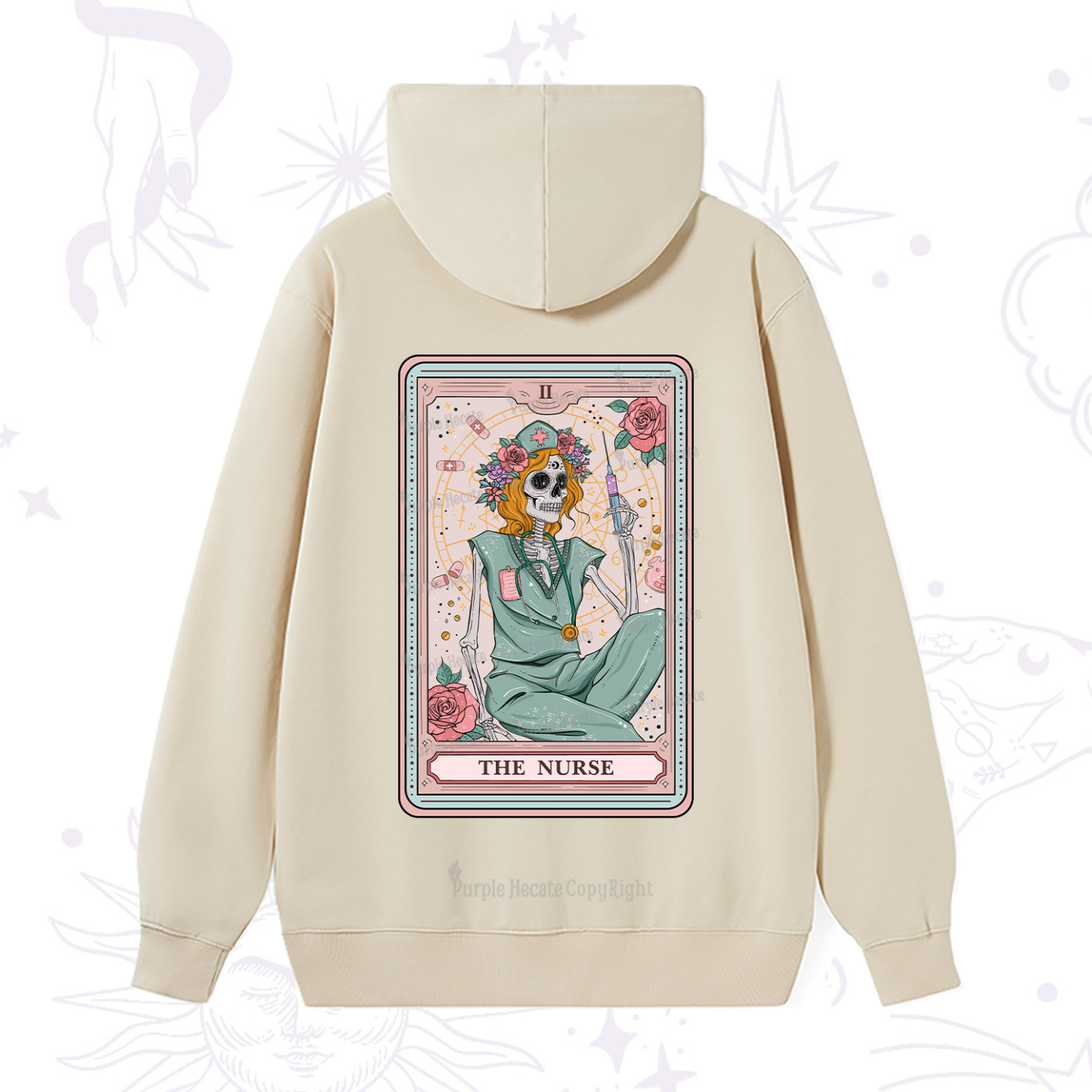 Purplehecate The Nurse Tarot Card Hoodie