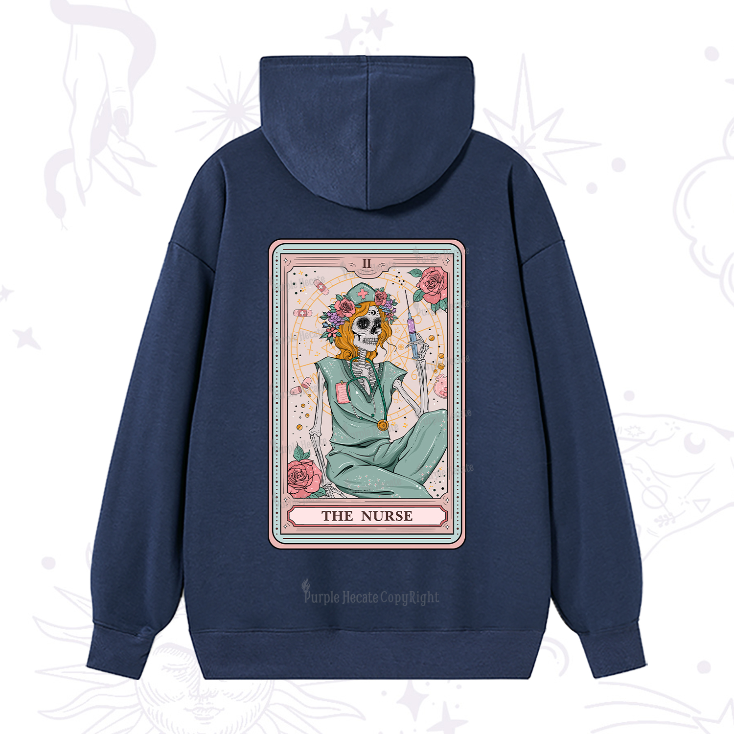 Purplehecate The Nurse Tarot Card Hoodie