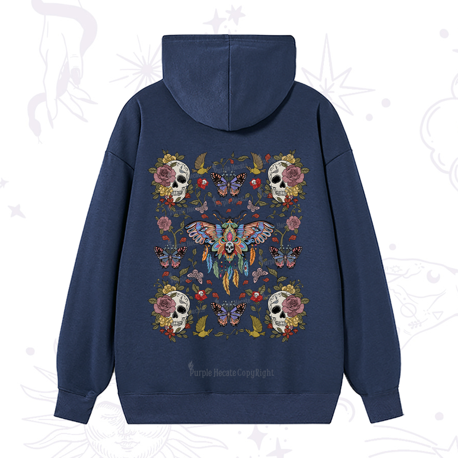 Purplehecate Moths Dancing Hoodie