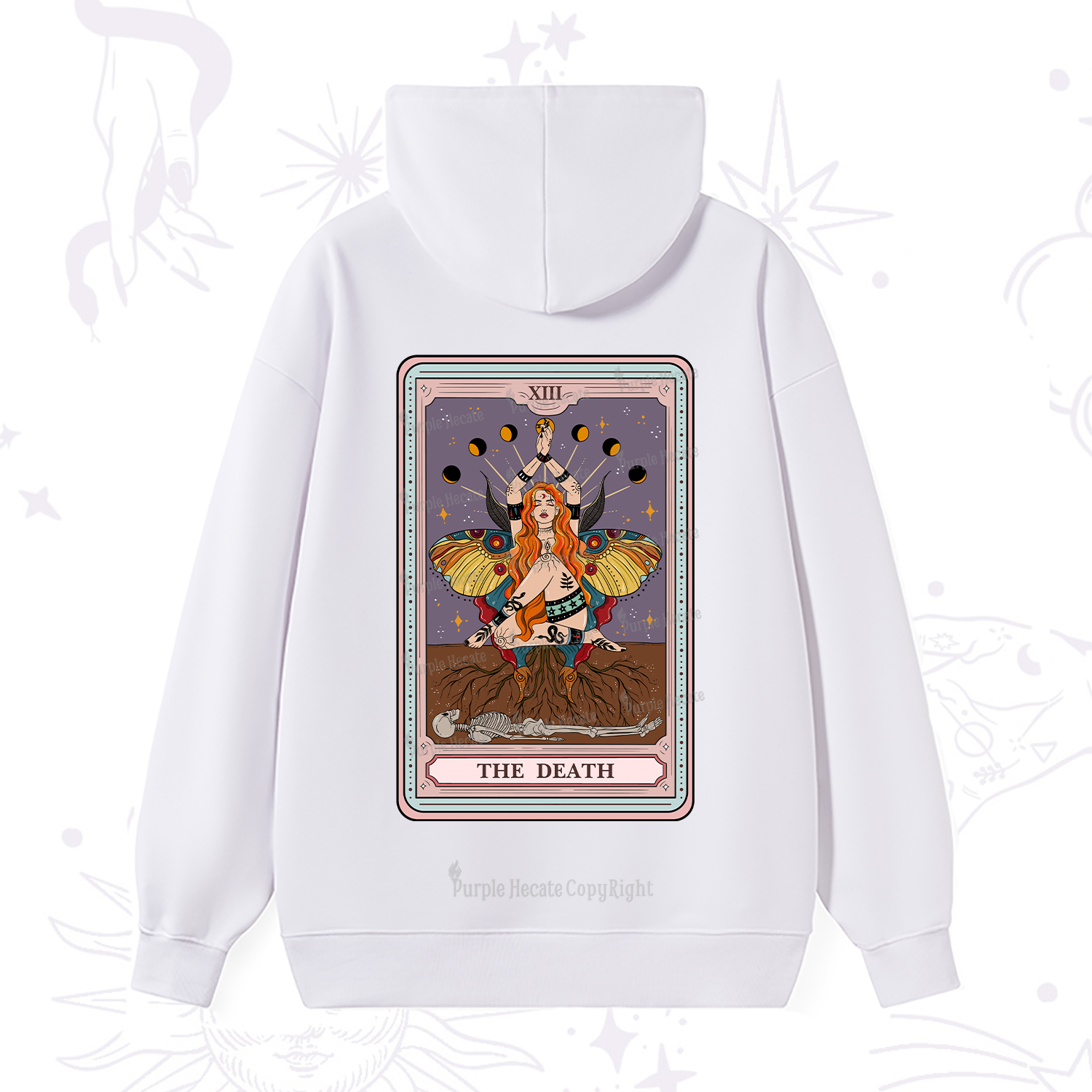Purplehecate The Death Tarot Card Hoodie