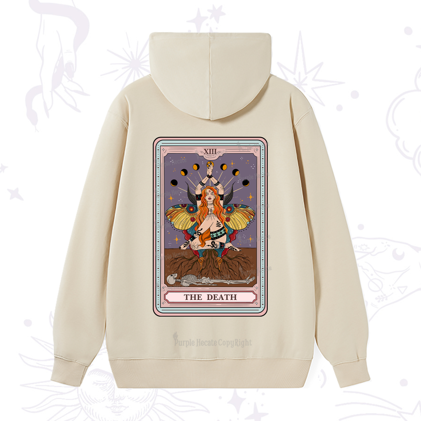 Purplehecate The Death Tarot Card Hoodie