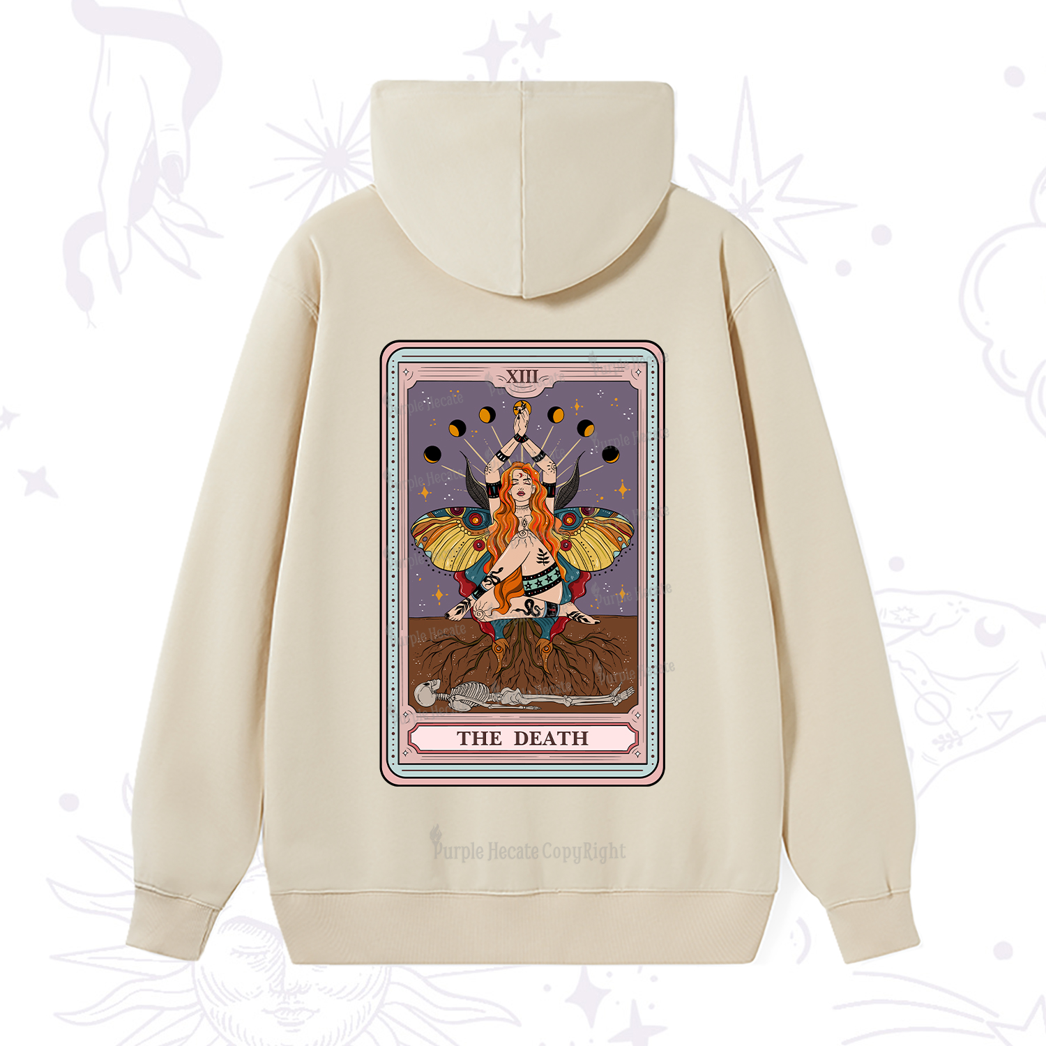 Purplehecate The Death Tarot Card Hoodie