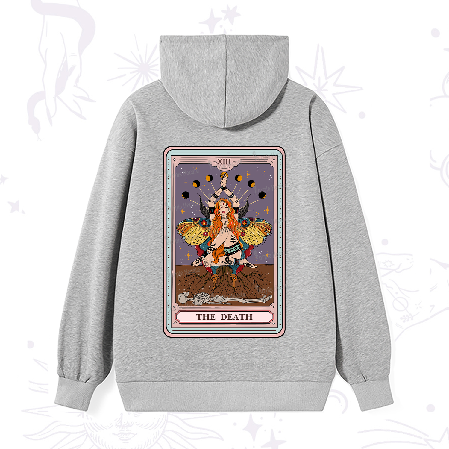 Purplehecate The Death Tarot Card Hoodie