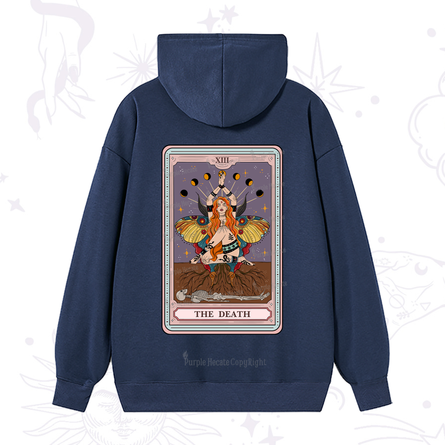 Purplehecate The Death Tarot Card Hoodie