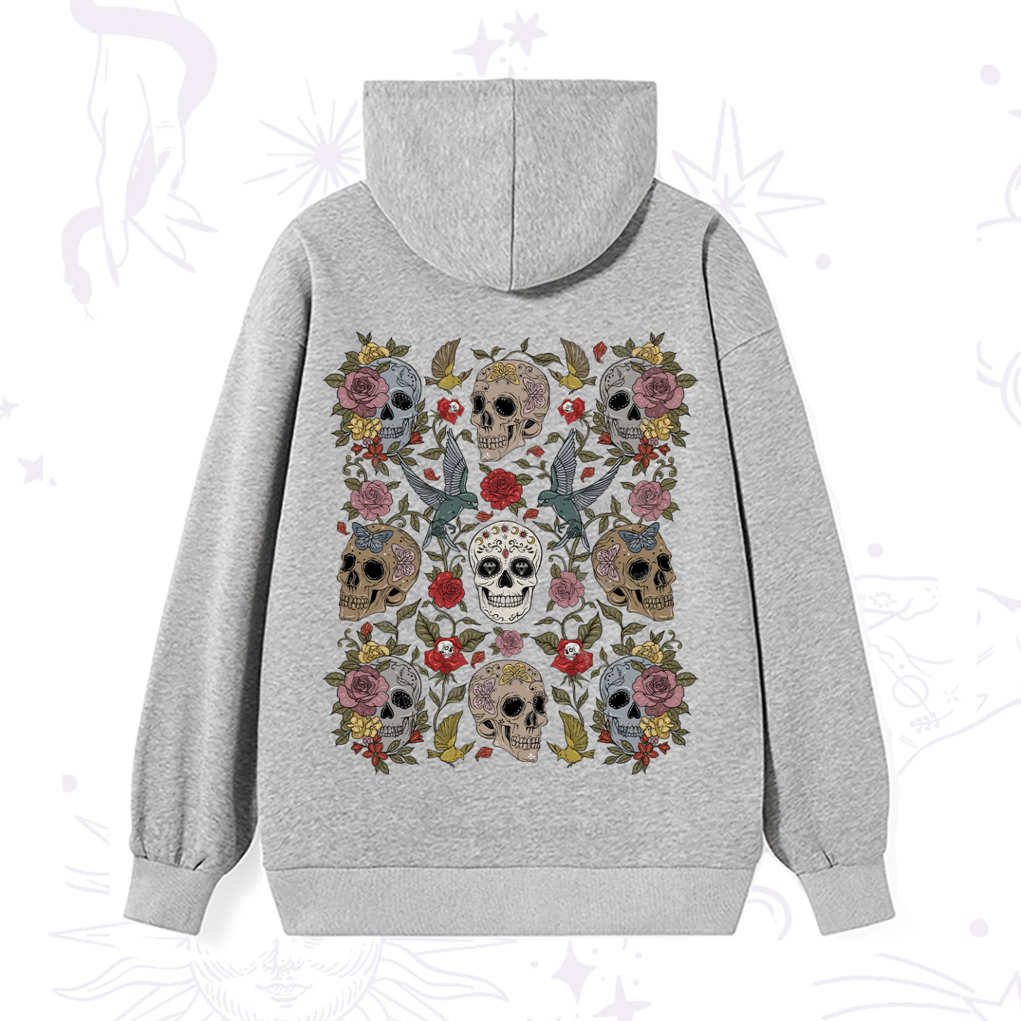 Purplehecate Skull Garden Hoodie