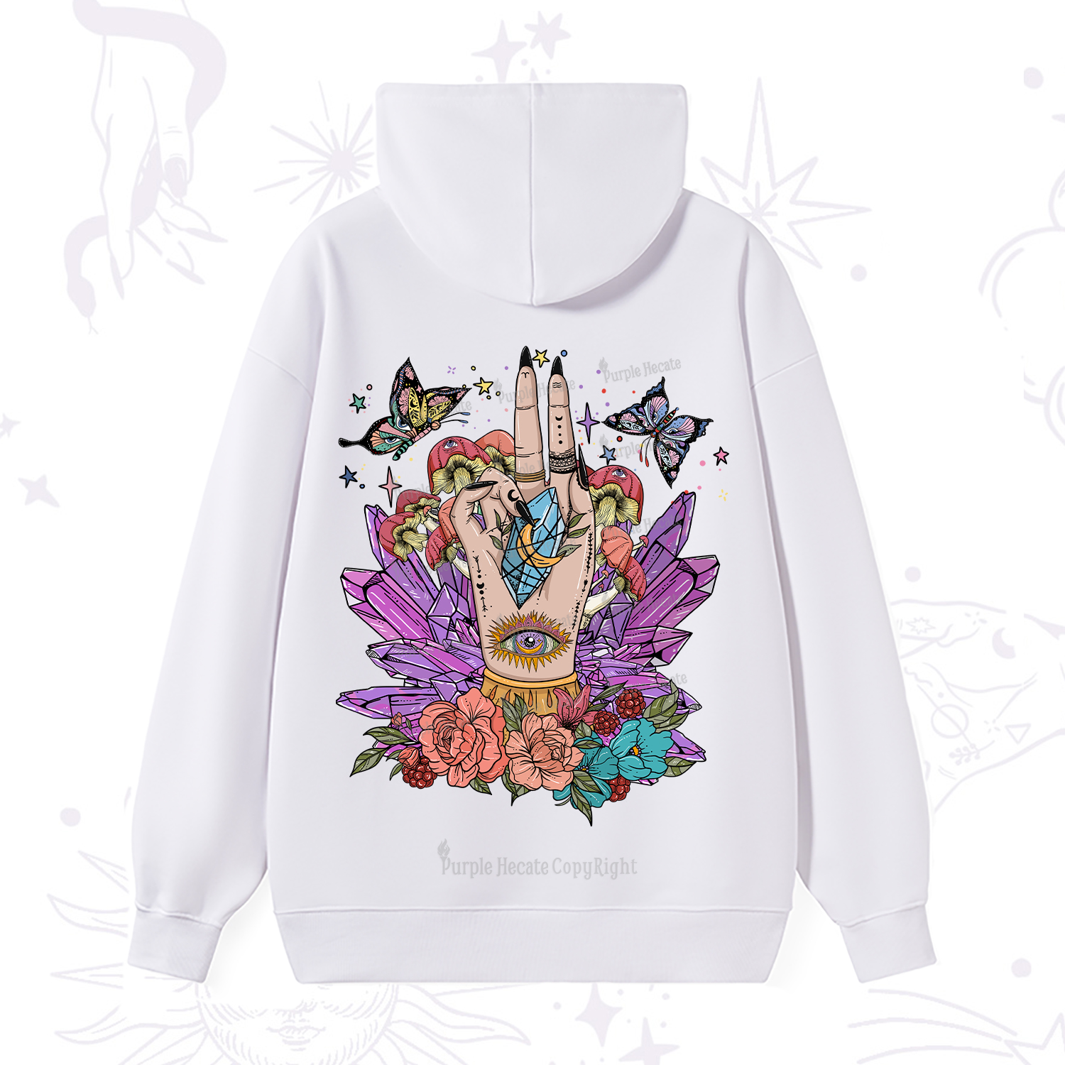 Purplehecate Mystic Crystal Divination Hoodie
