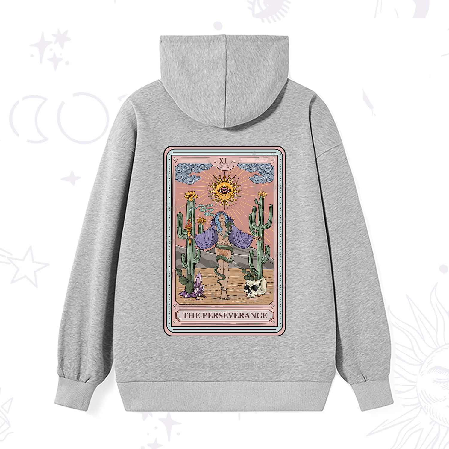 Purplehecate The Perseverance Tarot Card Hoodie