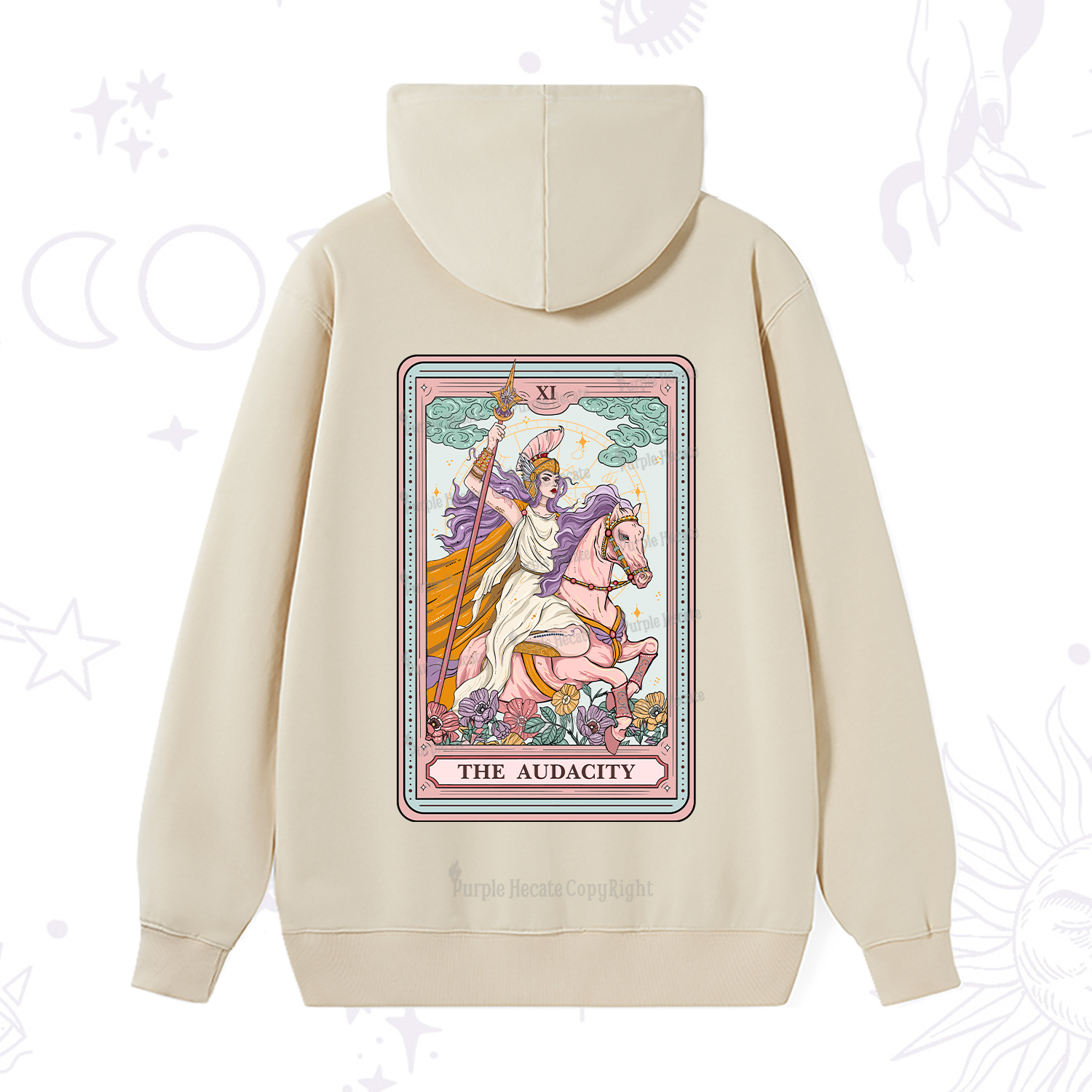 Purplehecate The Audacity Tarot Card Hoodie