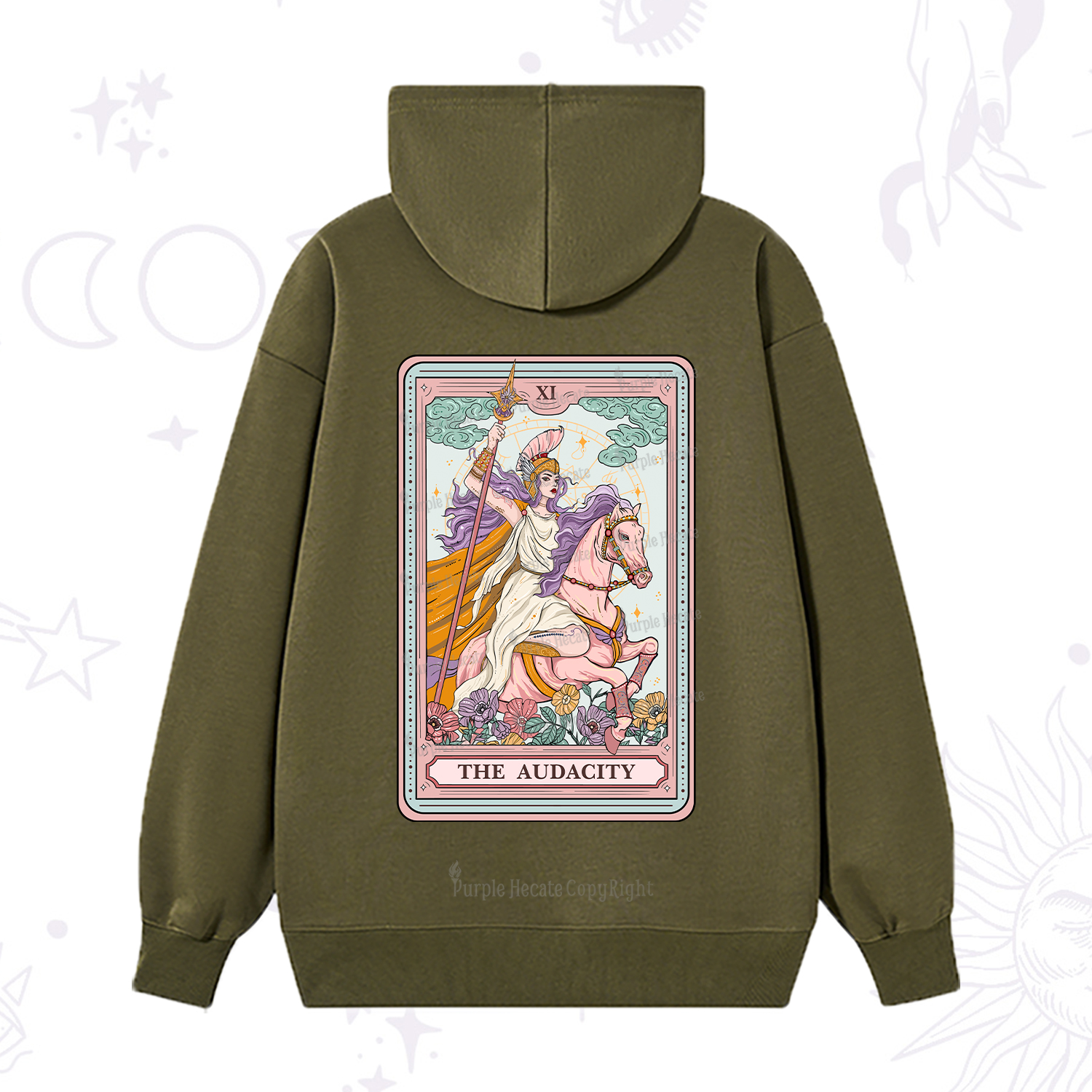 Purplehecate The Audacity Tarot Card Hoodie