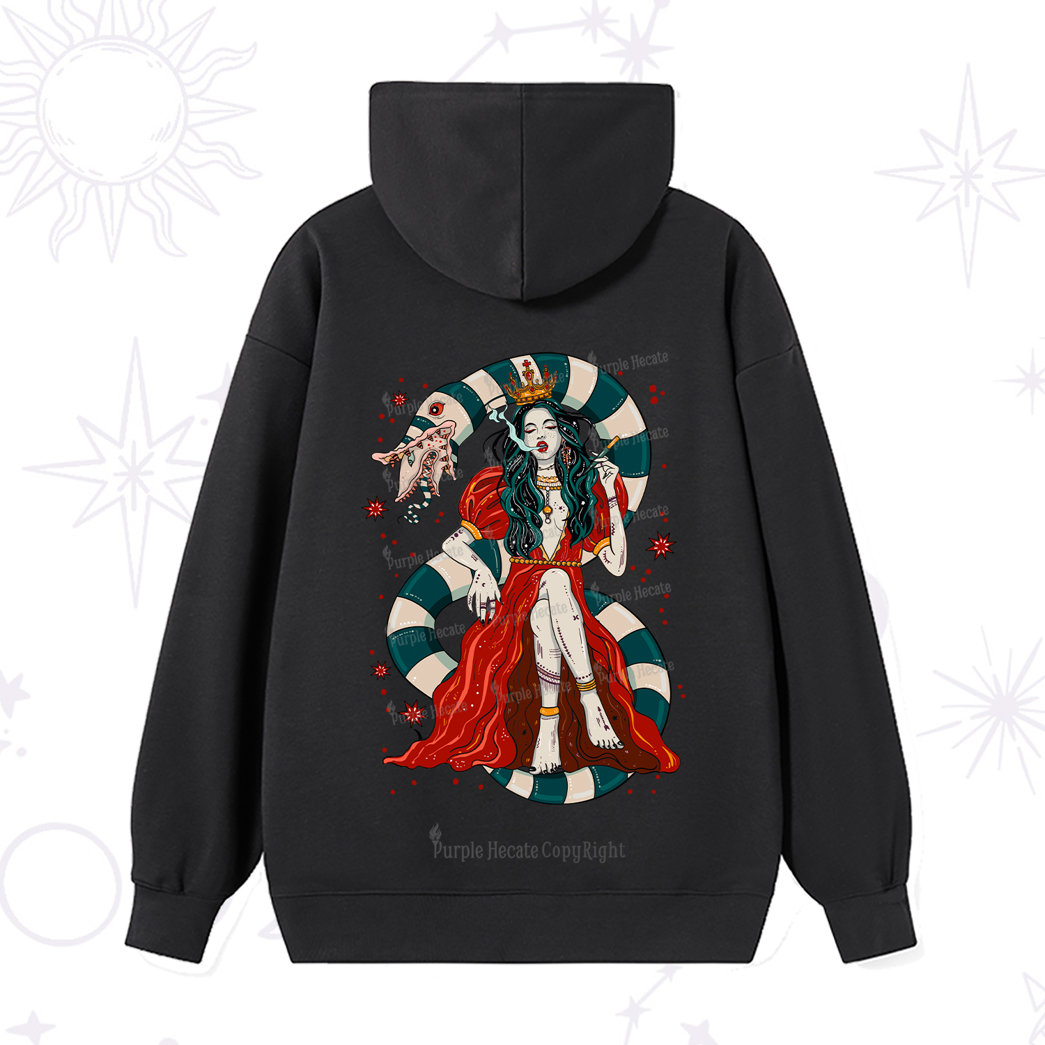 Purplehecate Queen of the Sandworms Hoodie