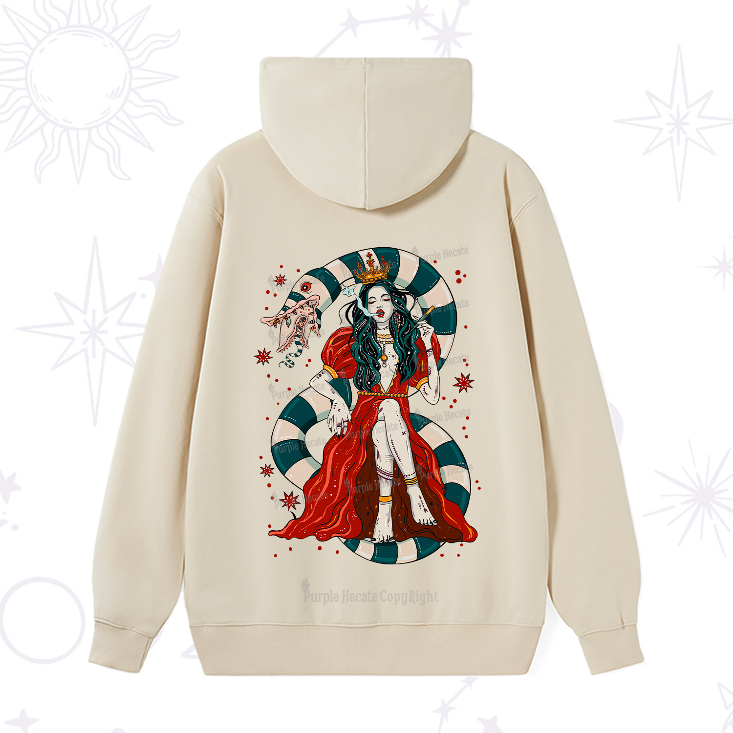 Purplehecate Queen of the Sandworms Hoodie