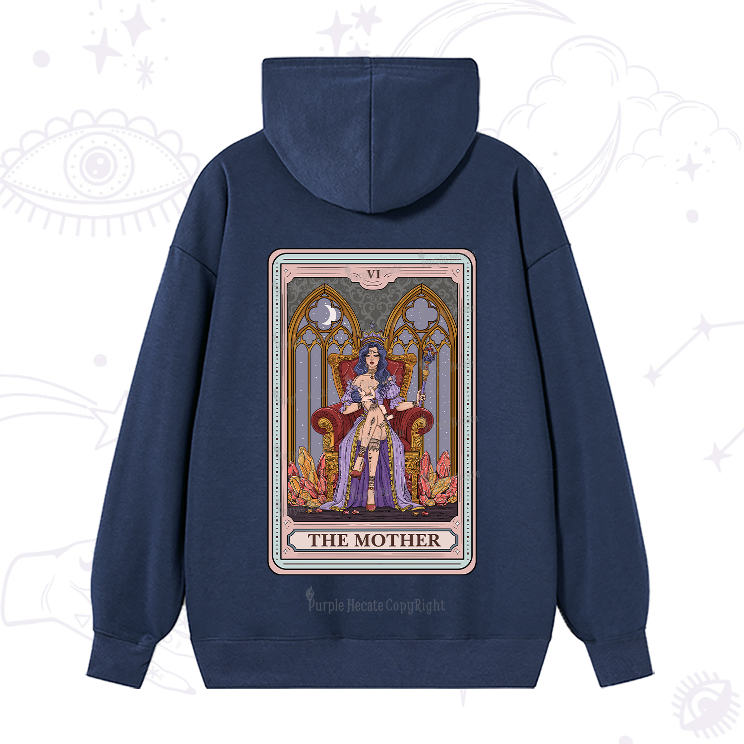 Purplehecate The Mother Tarot Card Hoodie