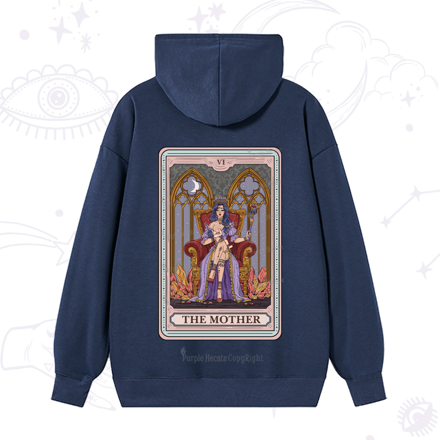 Purplehecate The Mother Tarot Card Hoodie