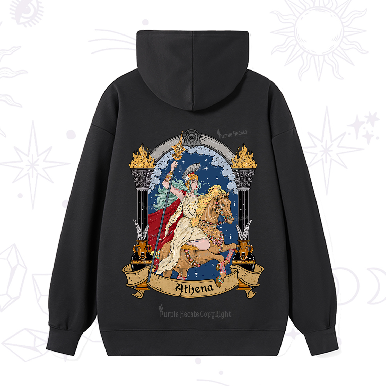 Purplehecate The Mighty Goddess Athena Hoodie