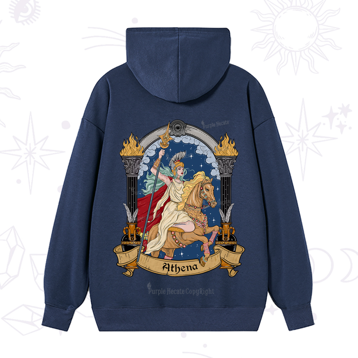 Purplehecate The Mighty Goddess Athena Hoodie