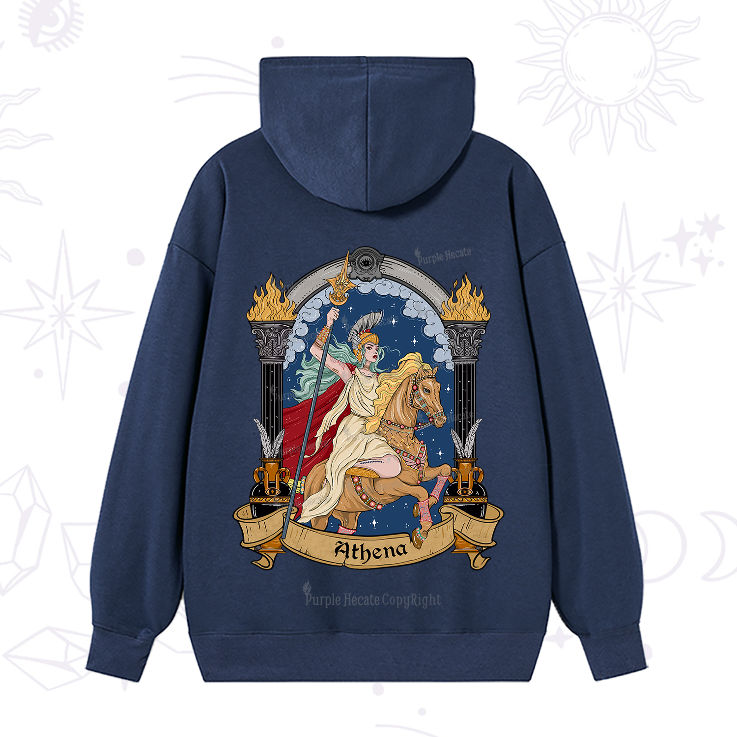Purplehecate The Mighty Goddess Athena Hoodie