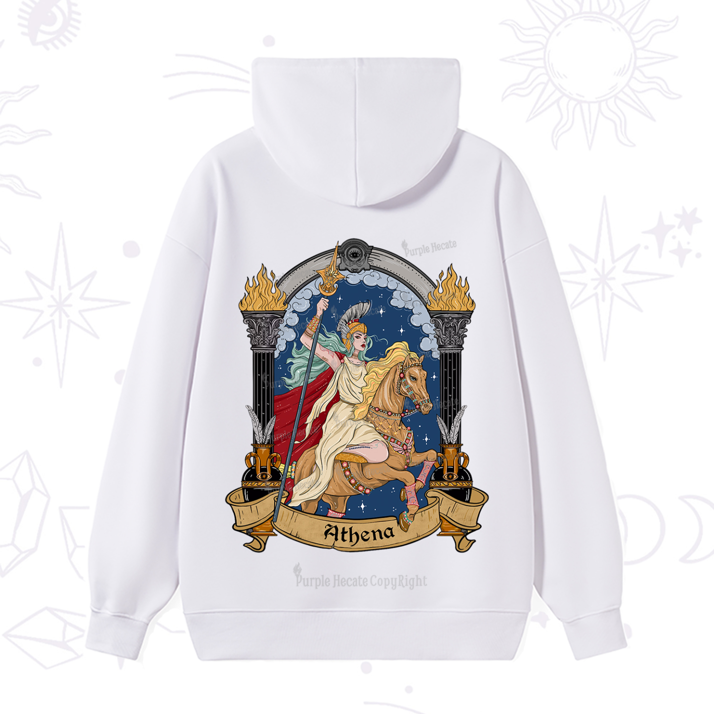 Purplehecate The Mighty Goddess Athena Hoodie