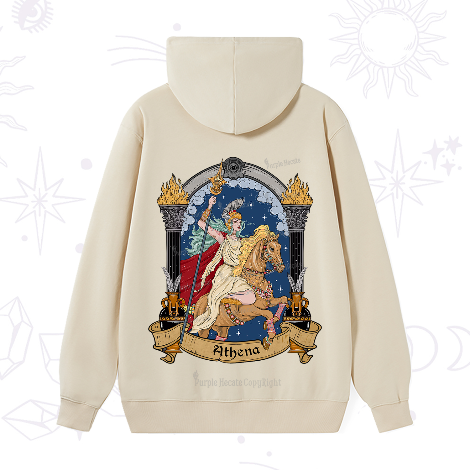 Purplehecate The Mighty Goddess Athena Hoodie