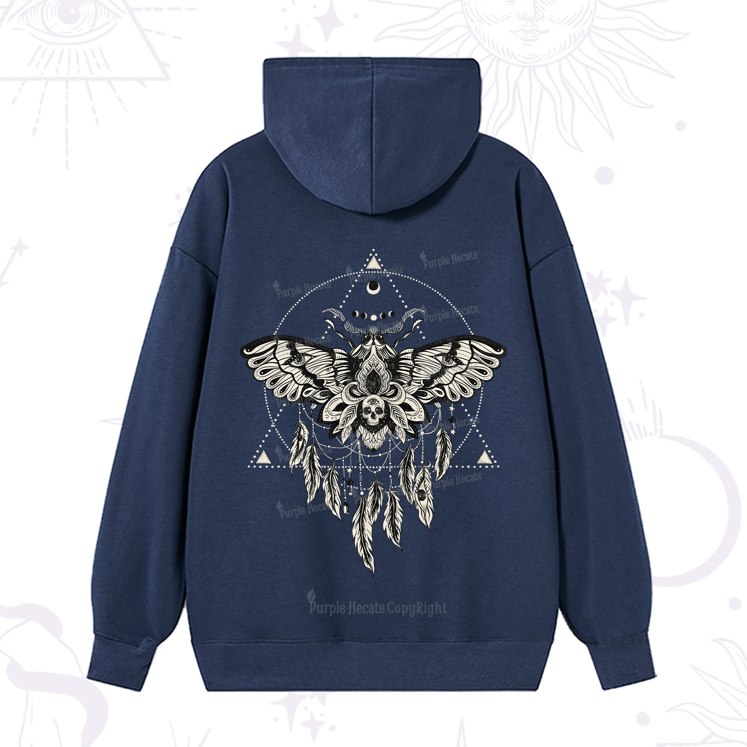 Purplehecate Mystical Luna Moth Hoodie