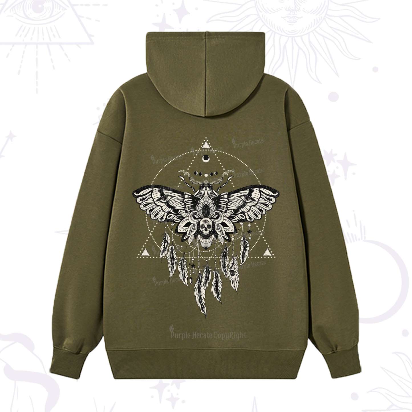 Purplehecate Mystical Luna Moth Hoodie