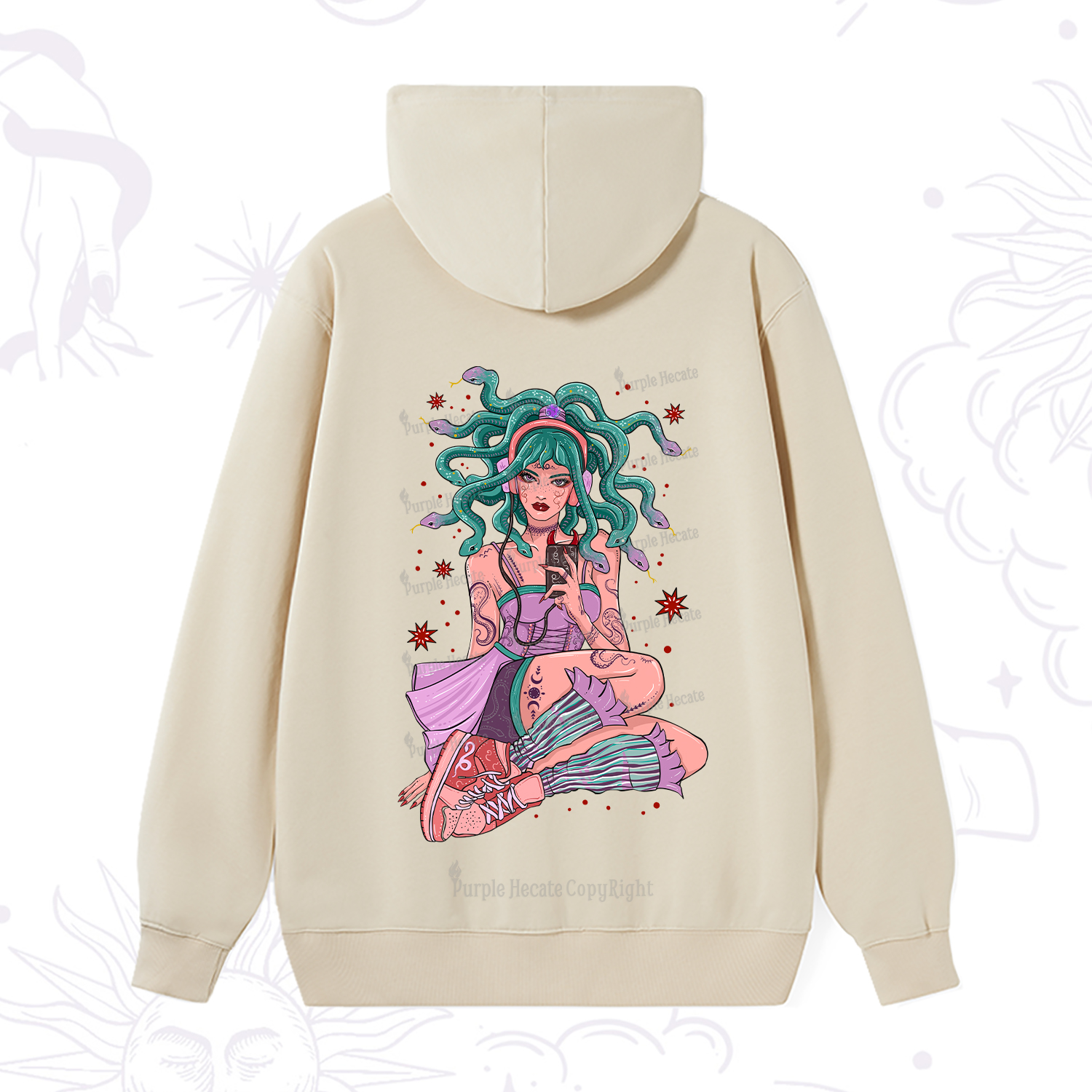 Purplehecate Gorgon Medusa Hoodie