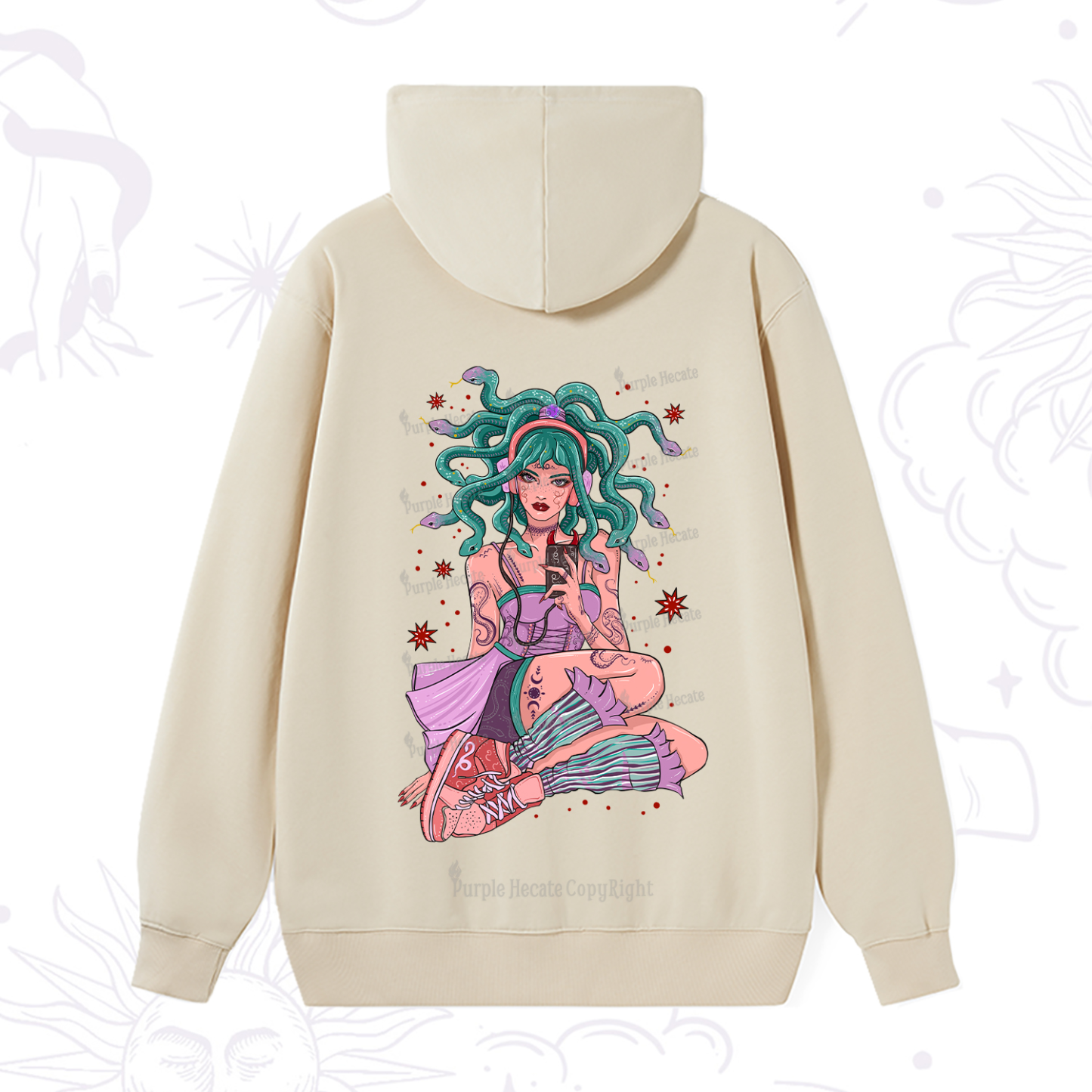 Purplehecate Gorgon Medusa Hoodie