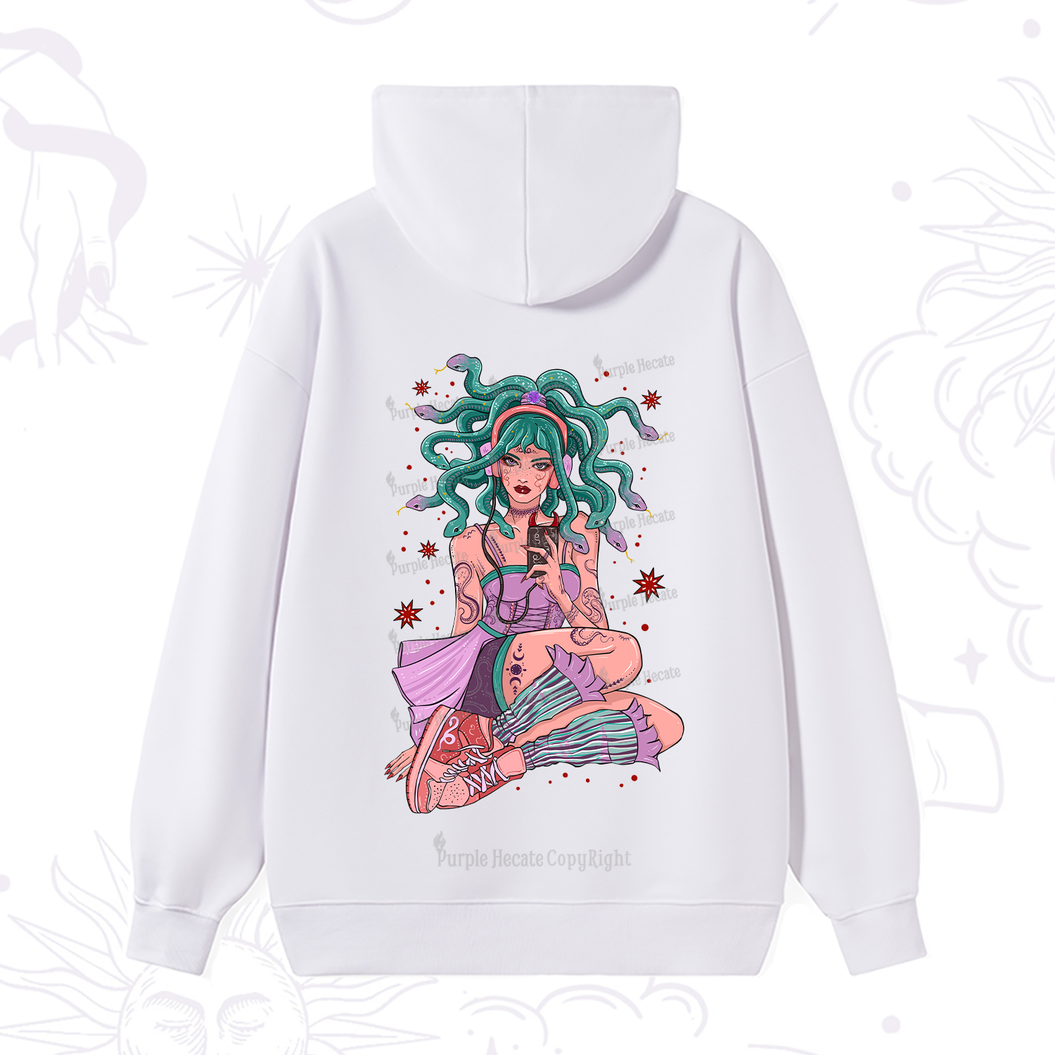 Purplehecate Gorgon Medusa Hoodie