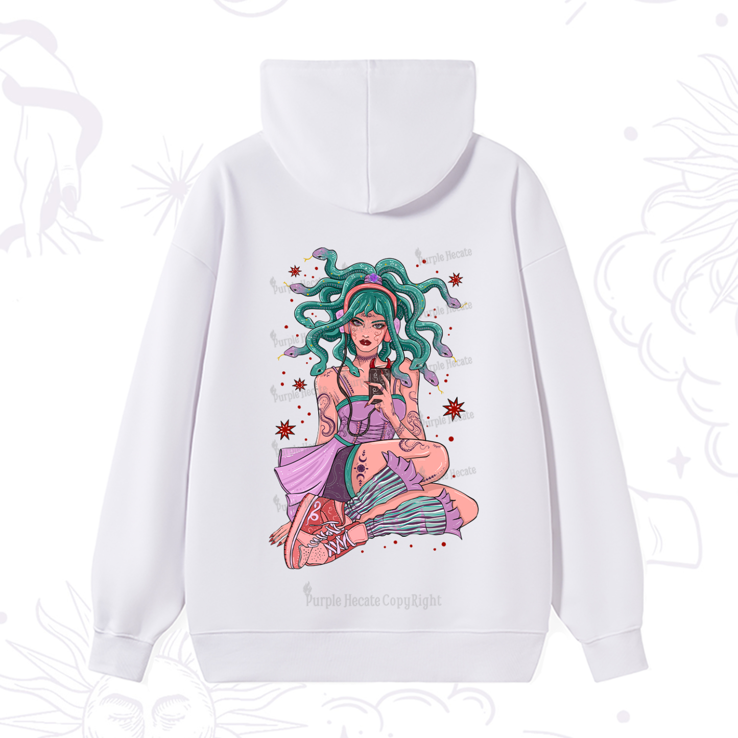 Purplehecate Gorgon Medusa Hoodie