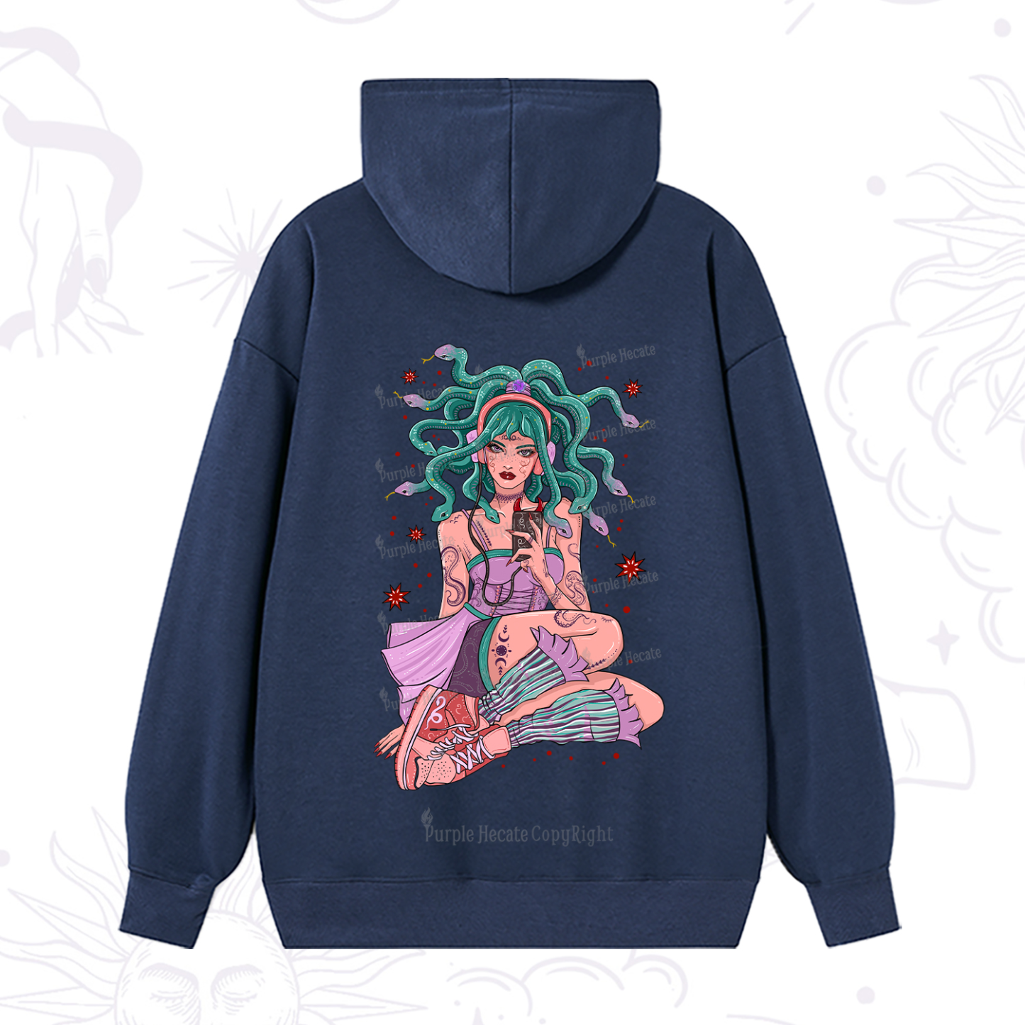 Purplehecate Gorgon Medusa Hoodie
