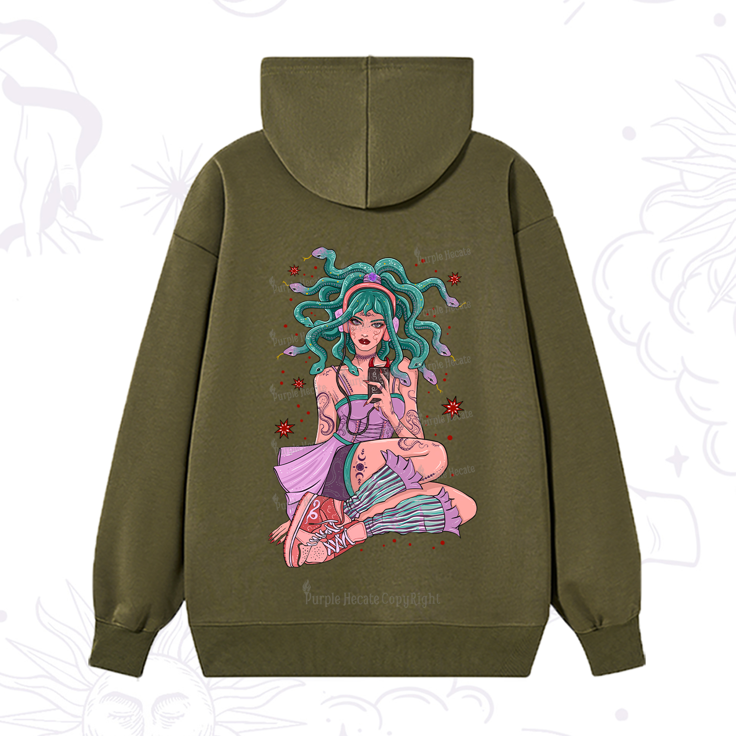 Purplehecate Gorgon Medusa Hoodie